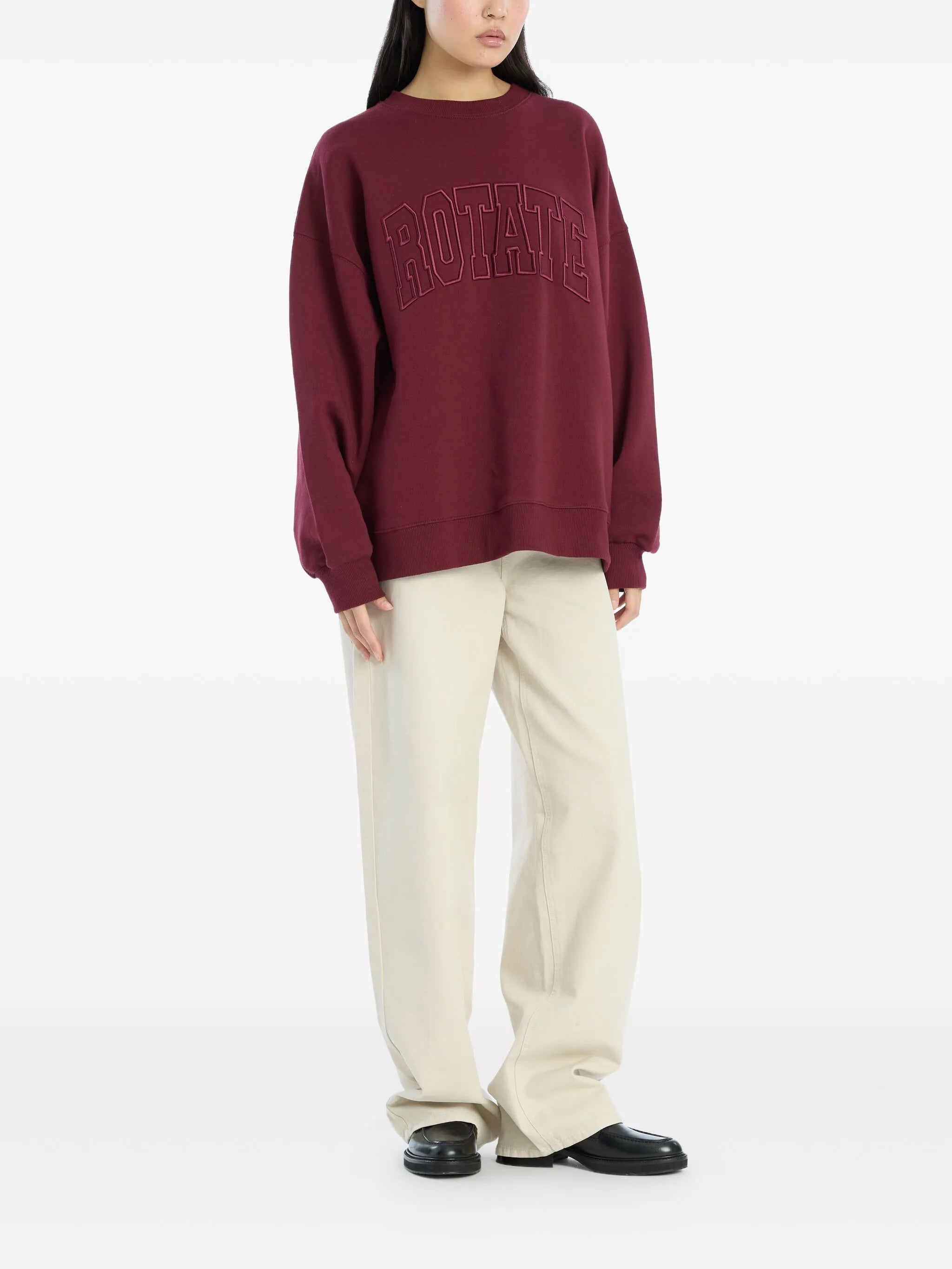 embroidered crew-neck sweatshirt