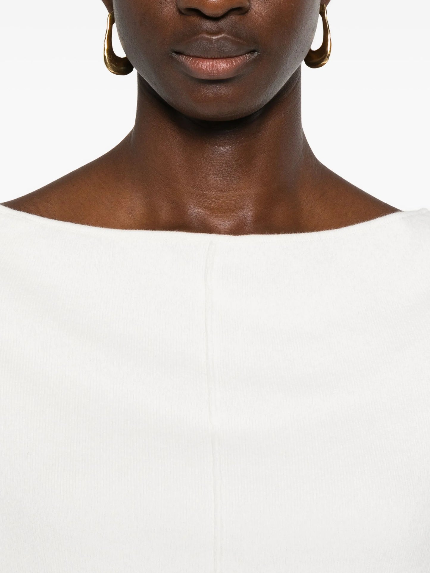 off-shoulder knitted top