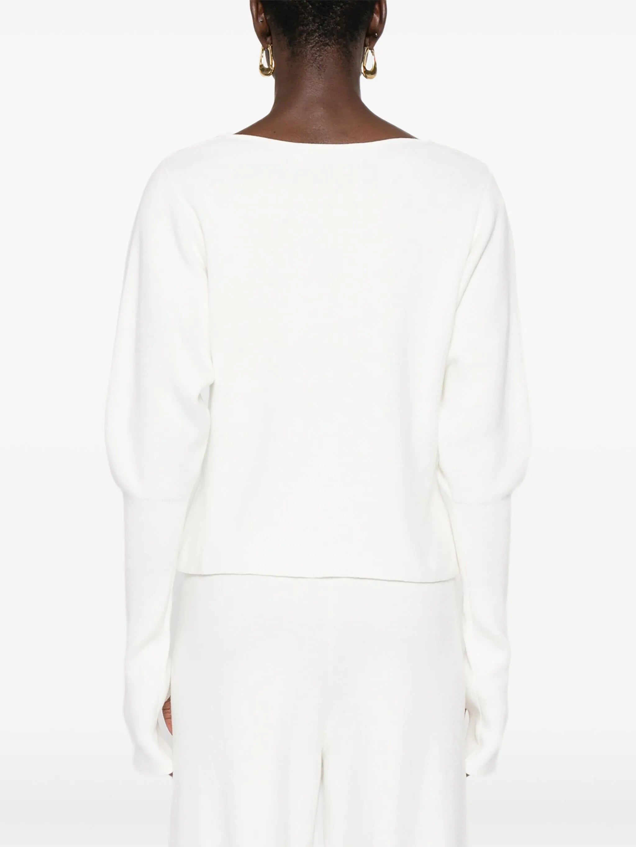 off-shoulder knitted top