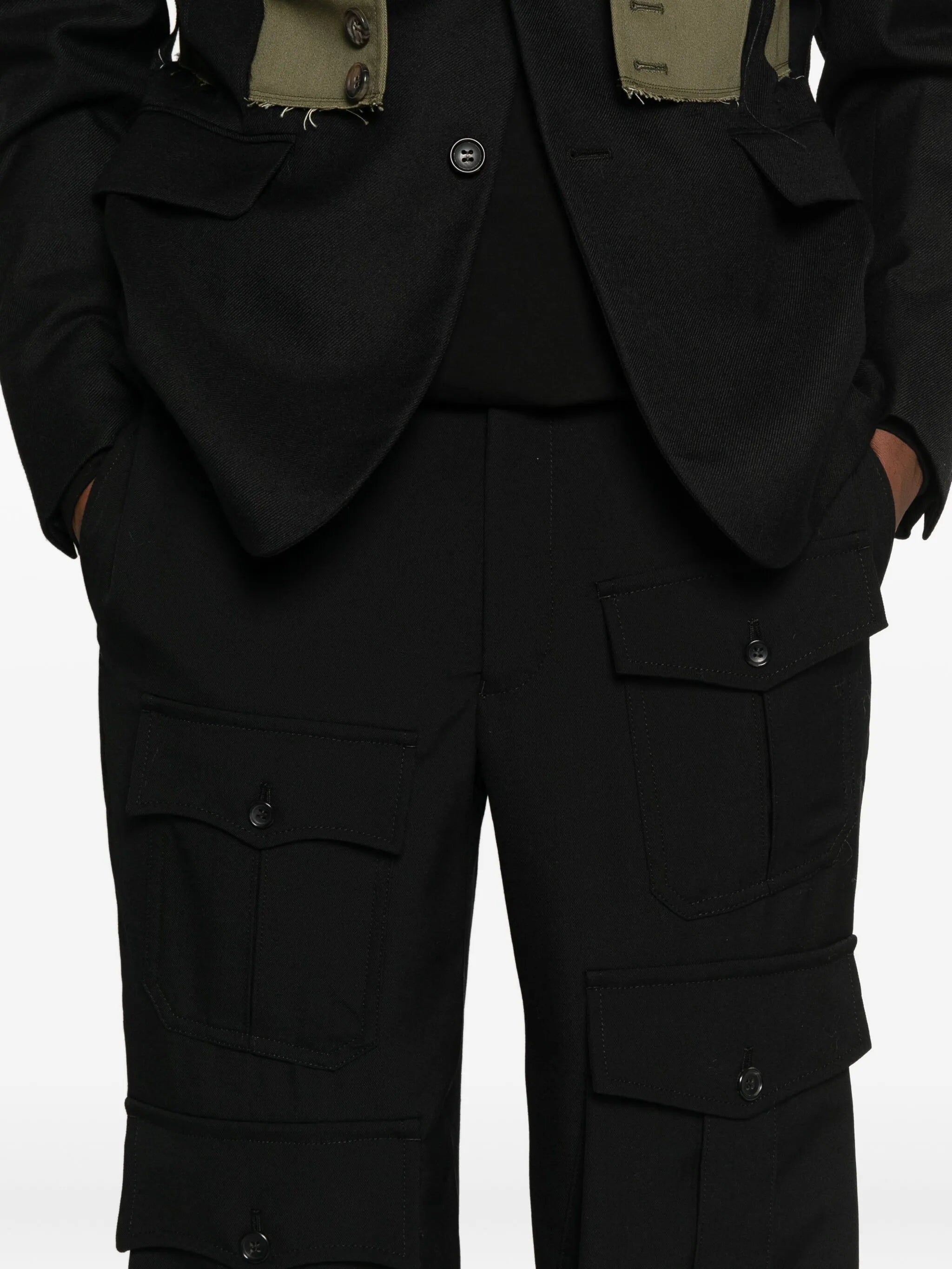 gabardine cargo pants