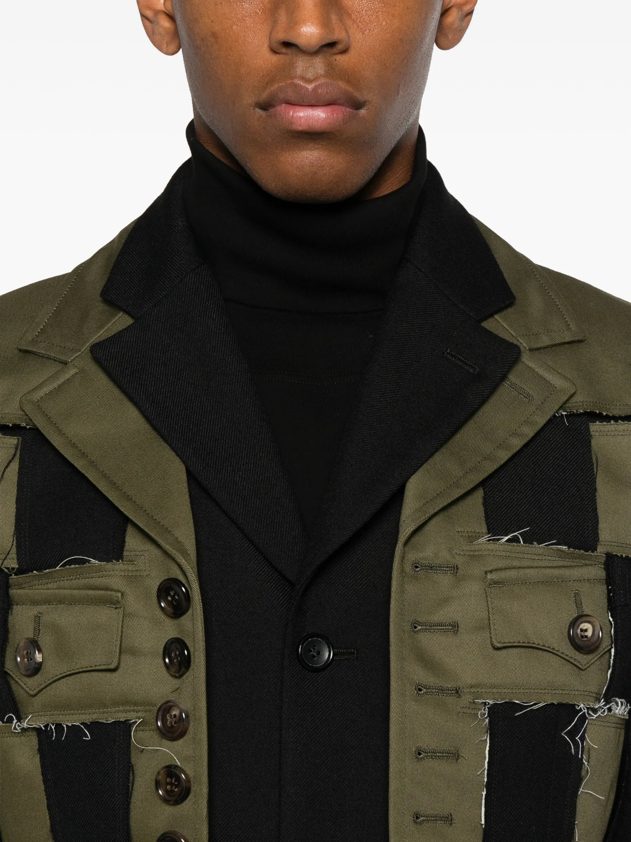 patchwork-check jacket