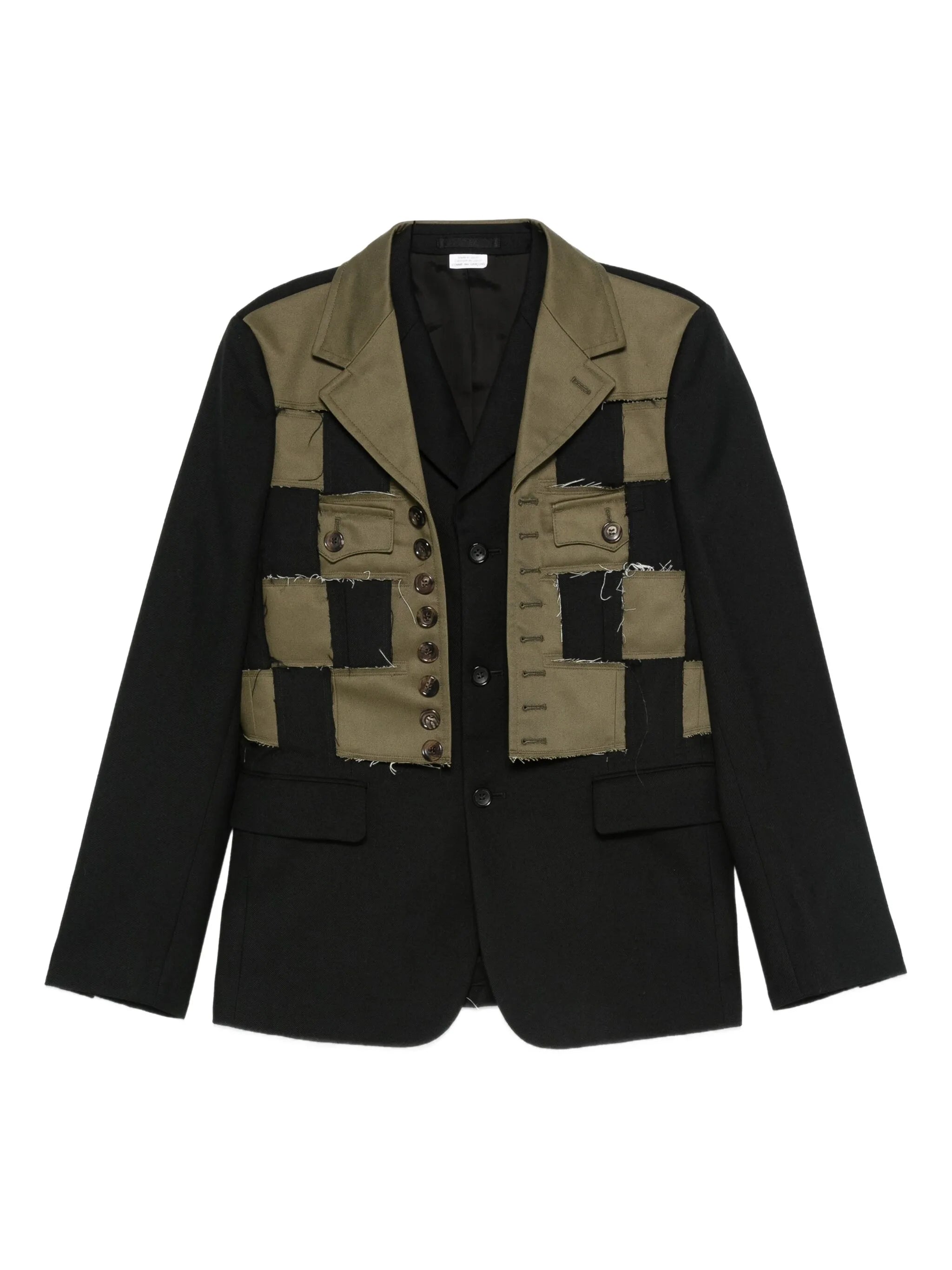 patchwork-check jacket
