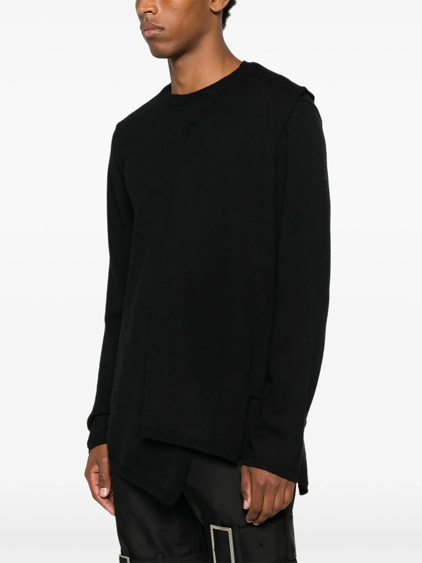 layered wrap sweater