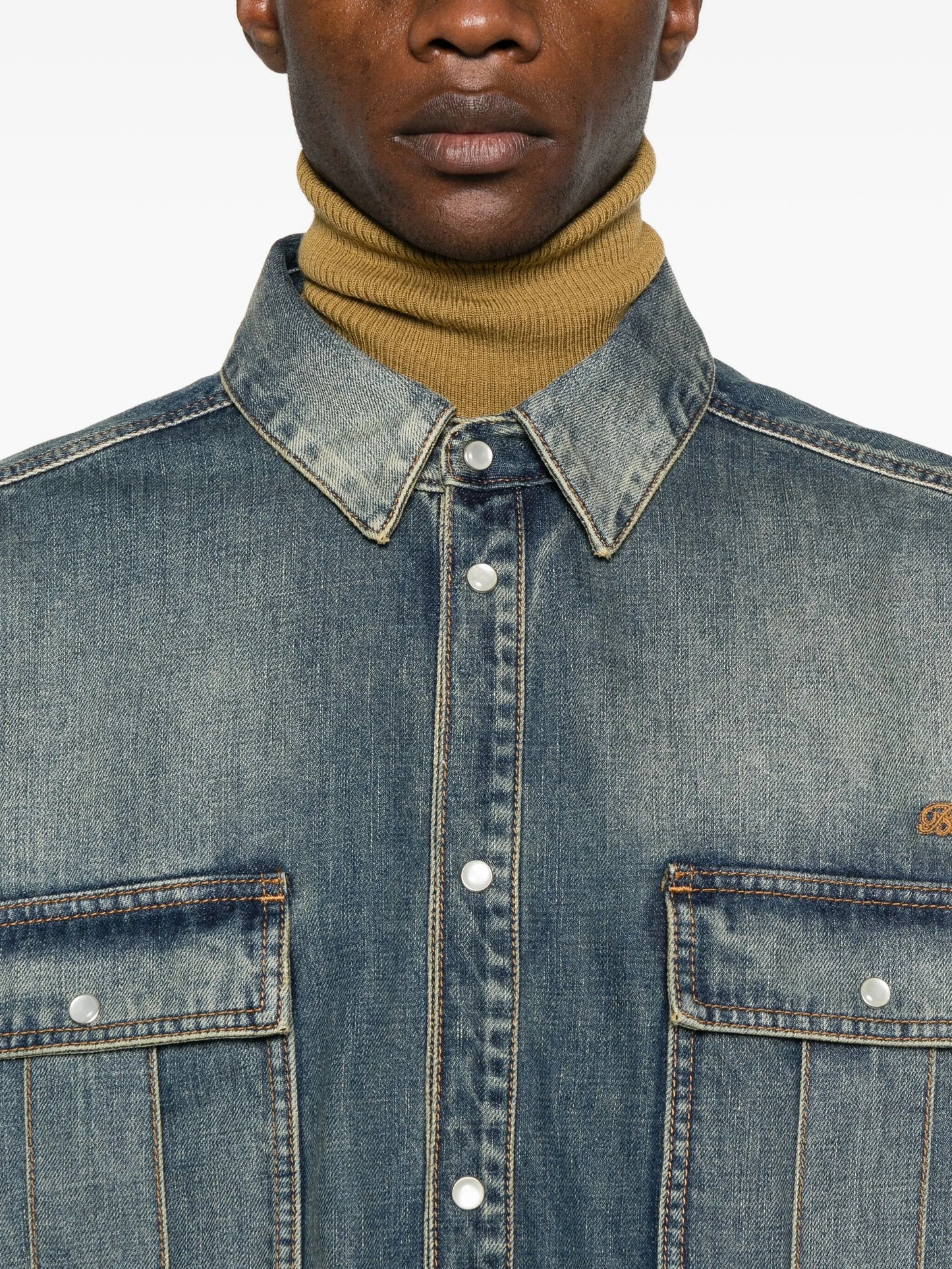 boxy denim shirt
