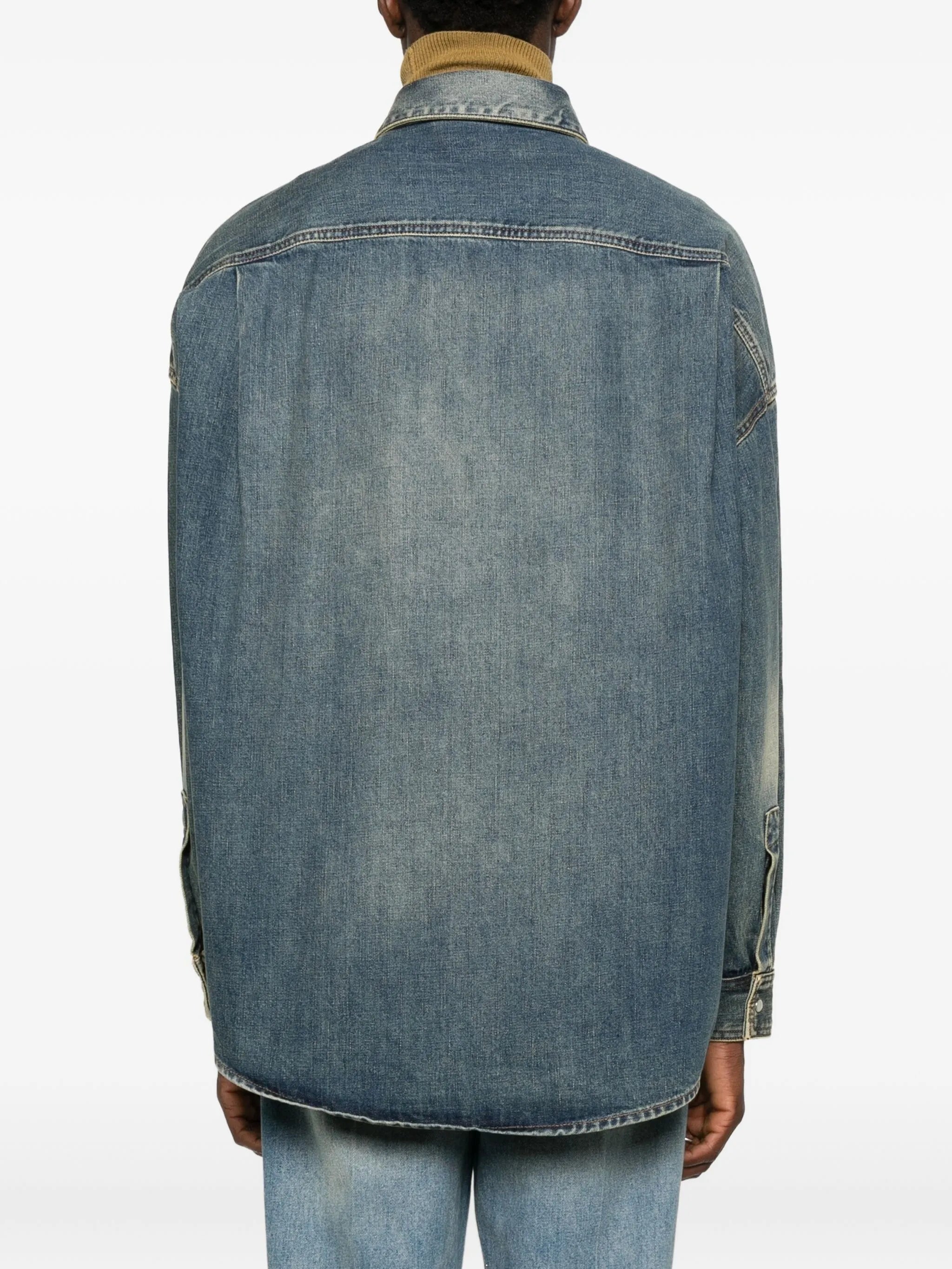 boxy denim shirt
