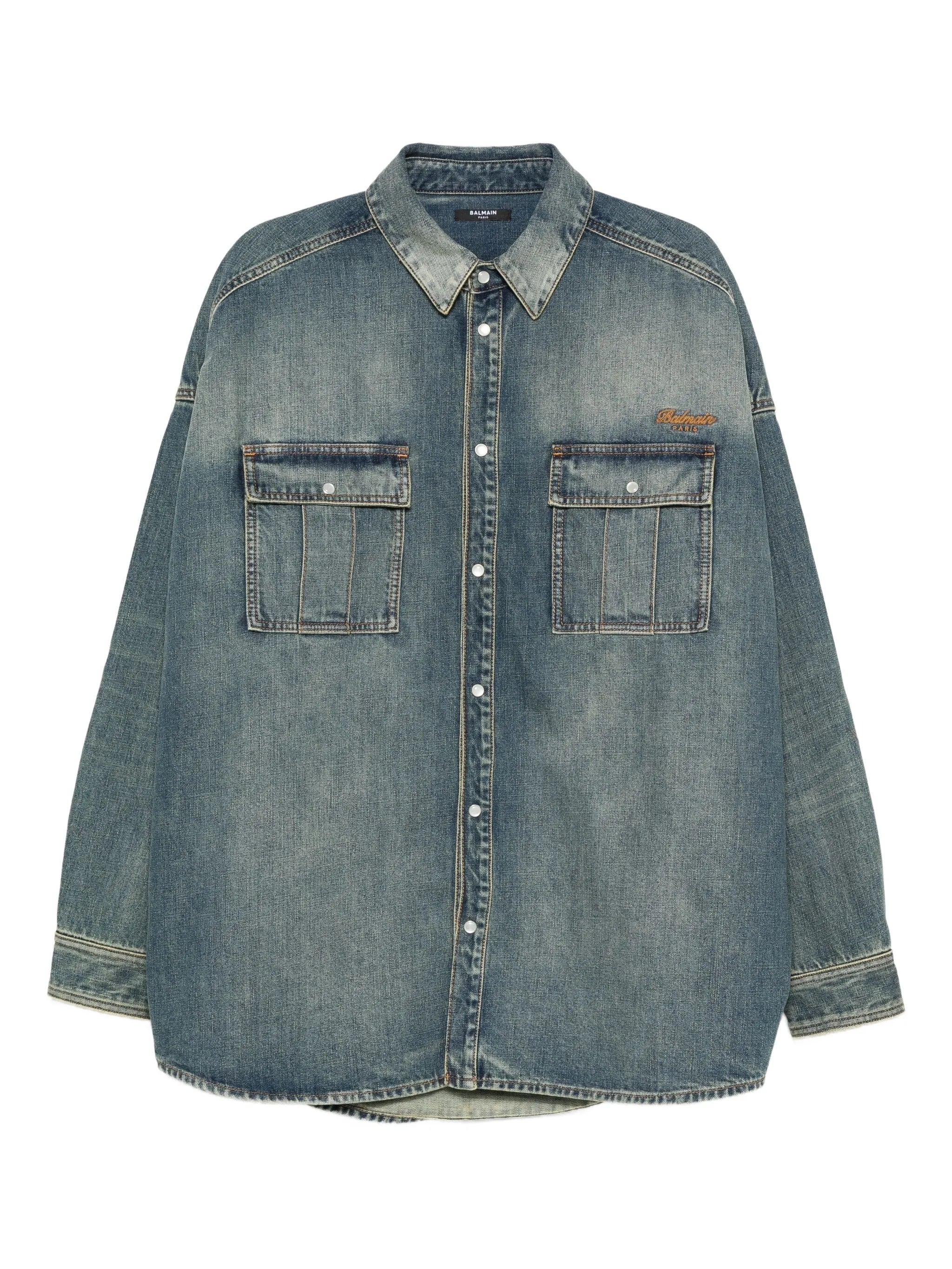 boxy denim shirt