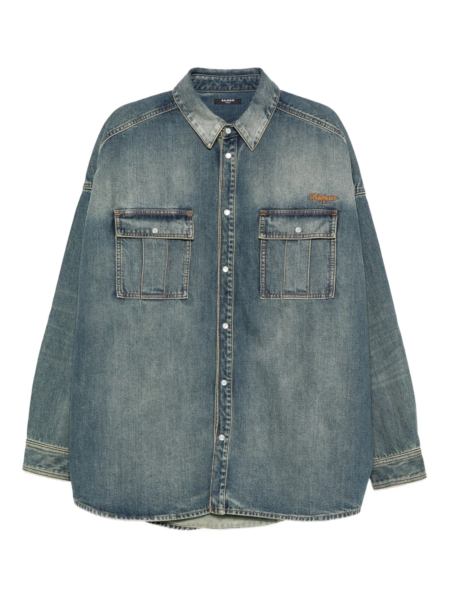 boxy denim shirt