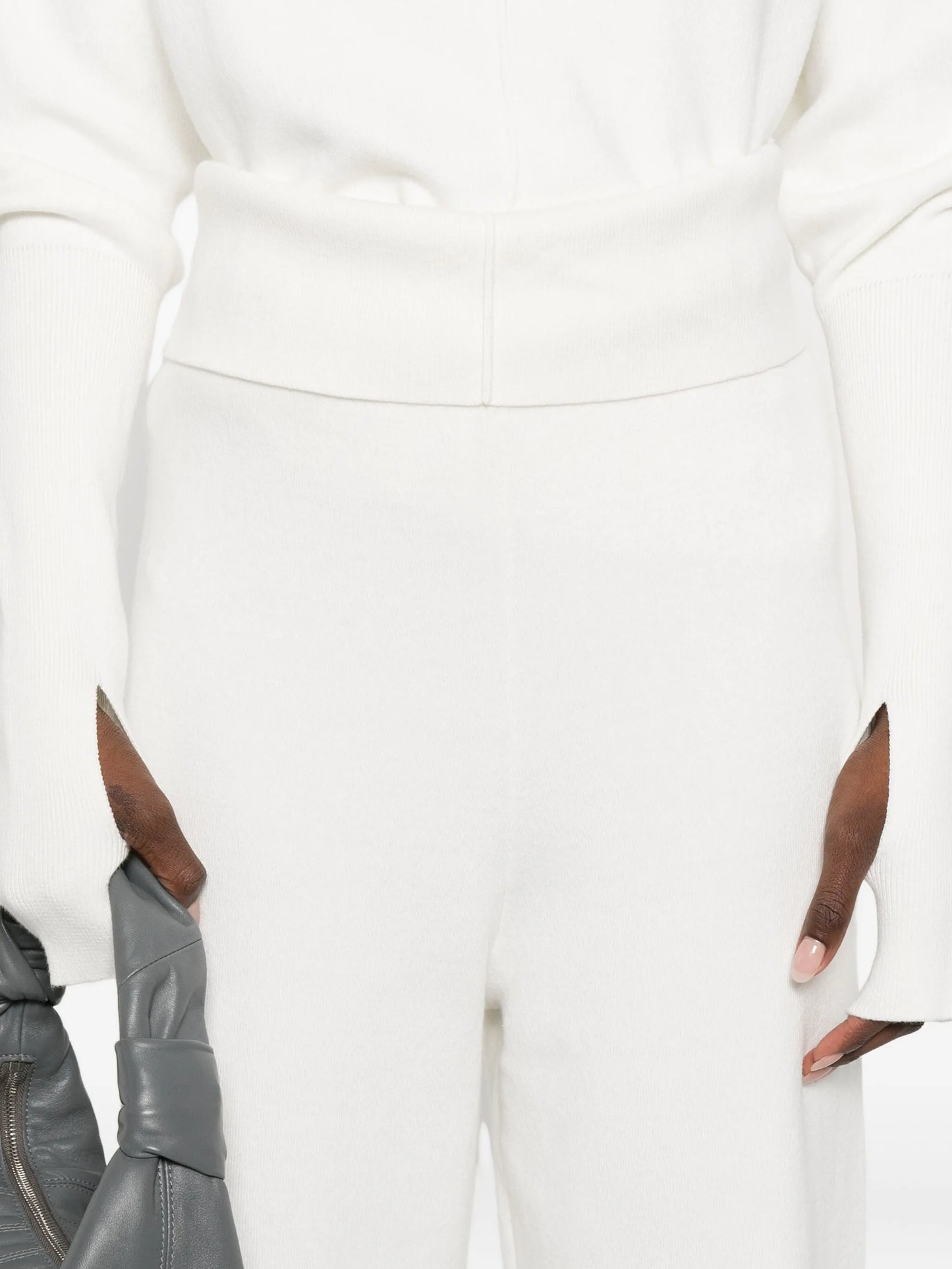 seam-detail trousers