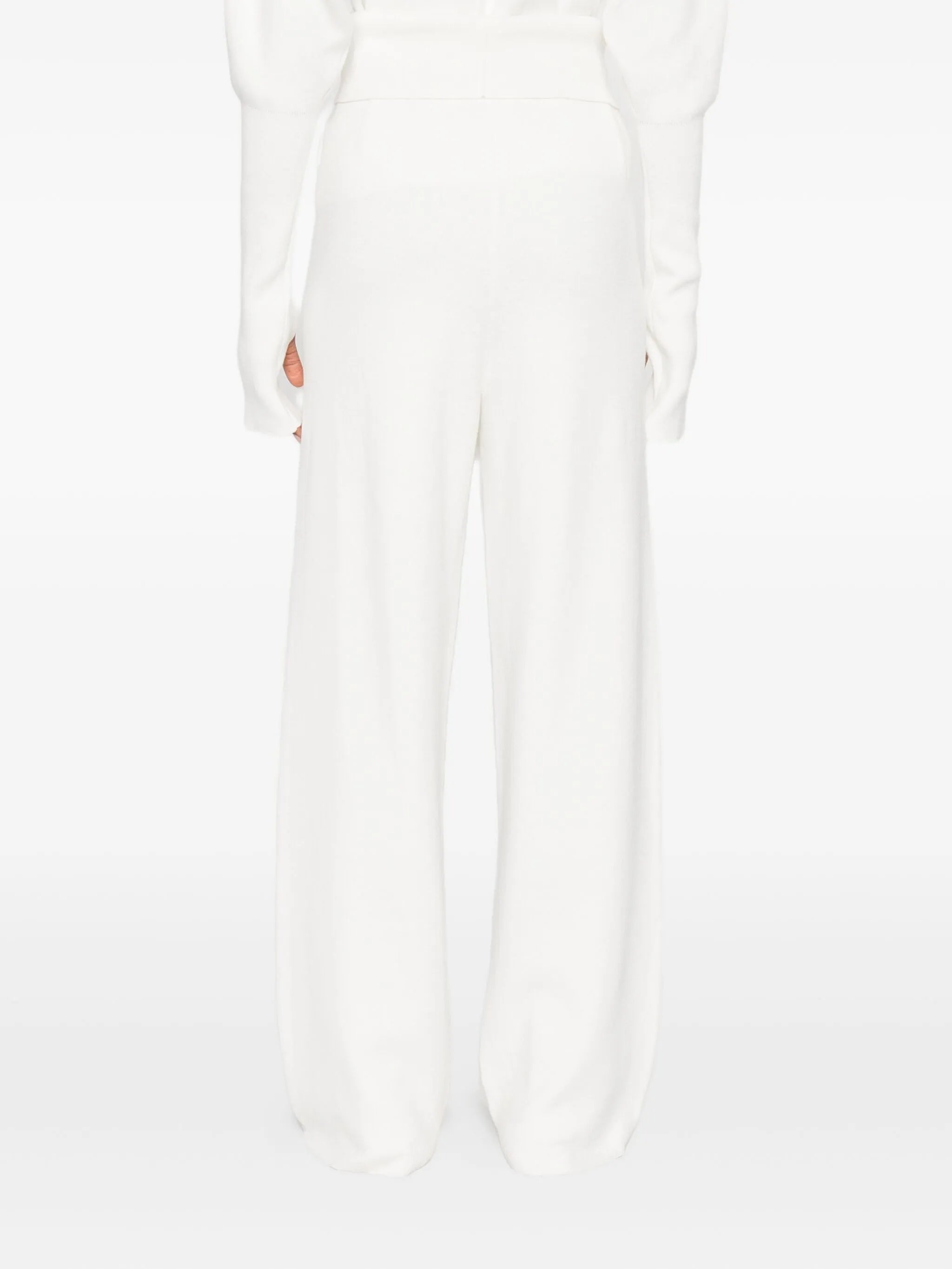 seam-detail trousers