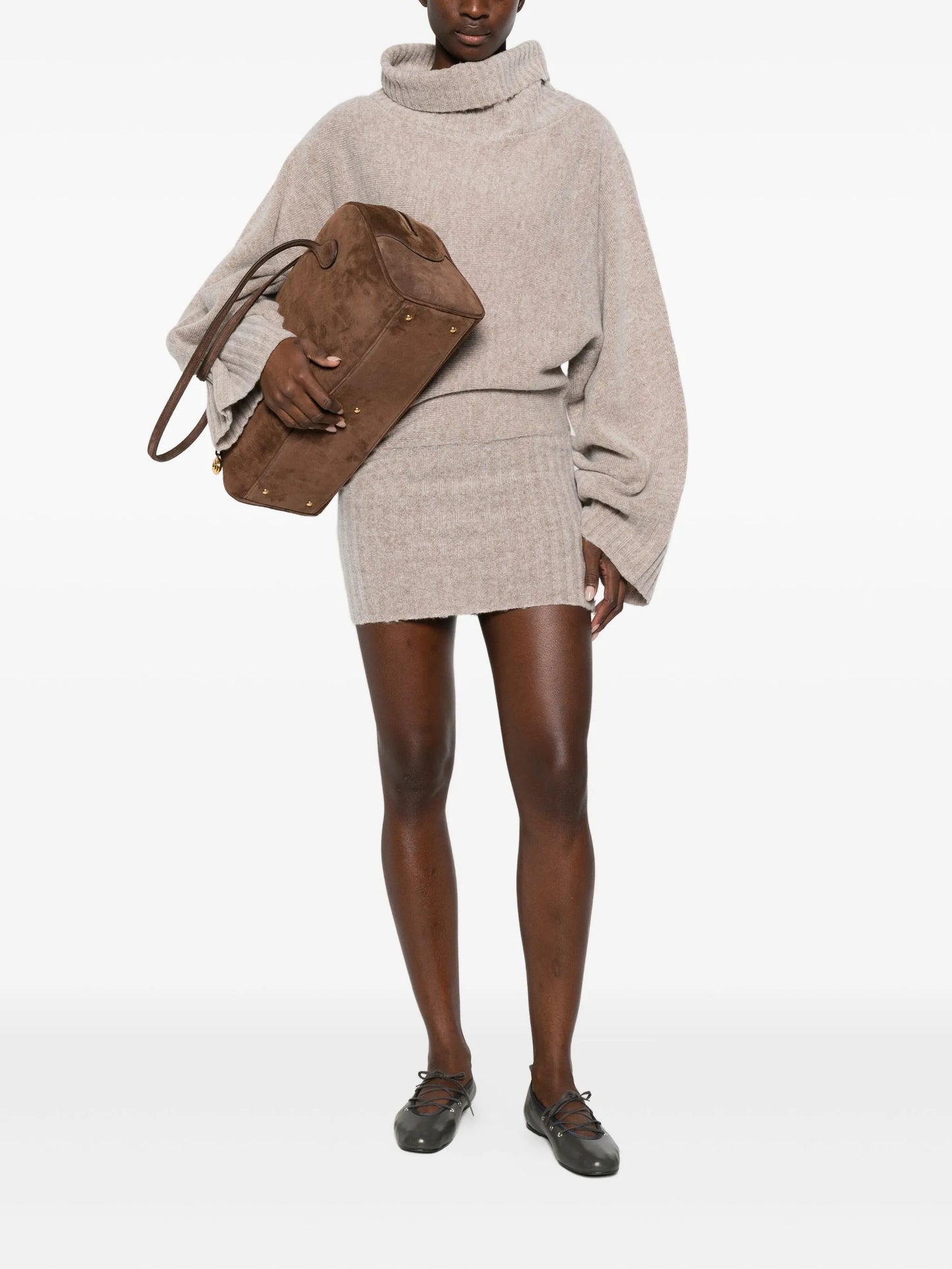 Fen cowl-neck mini dress