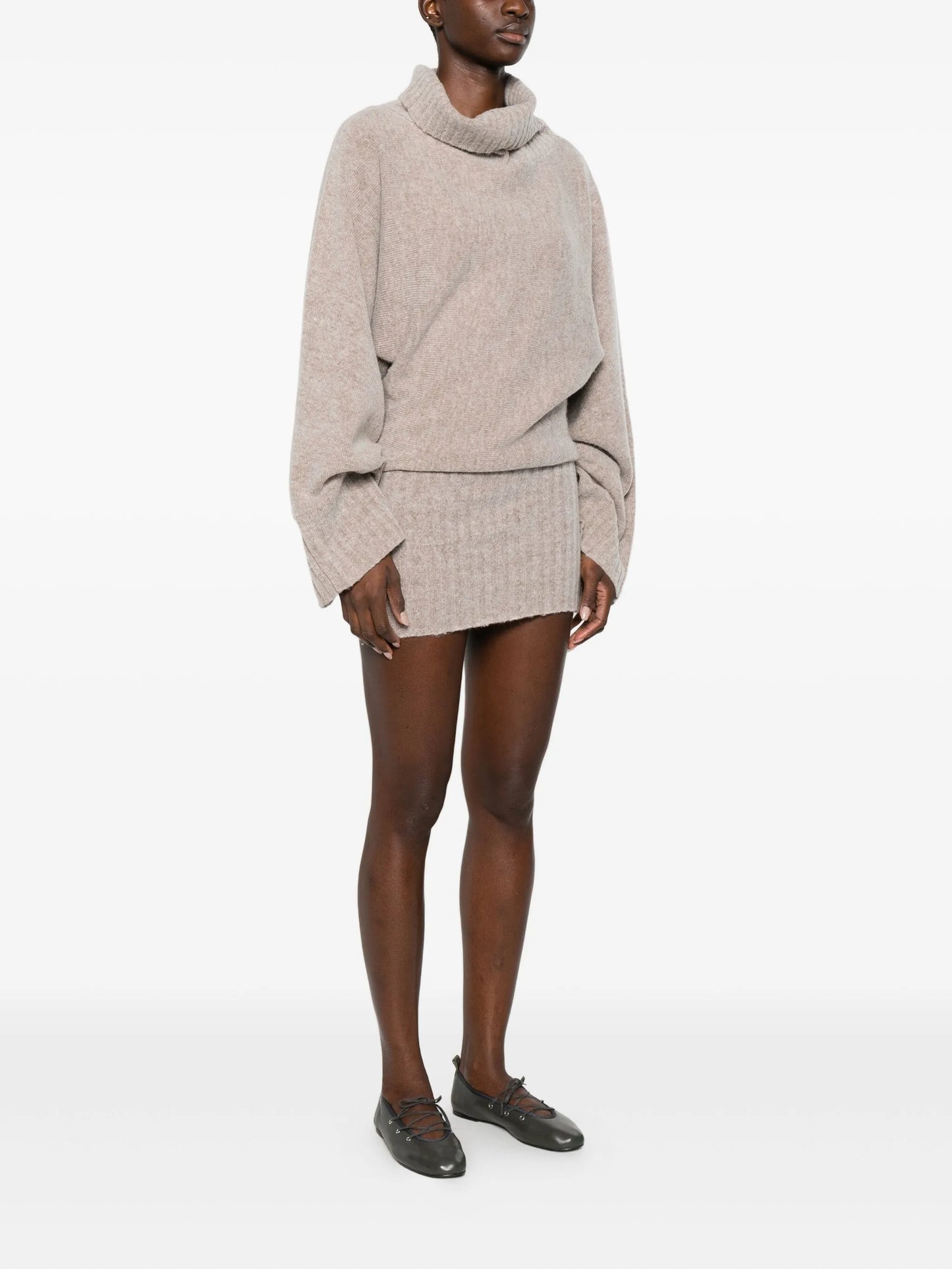 Fen cowl-neck mini dress