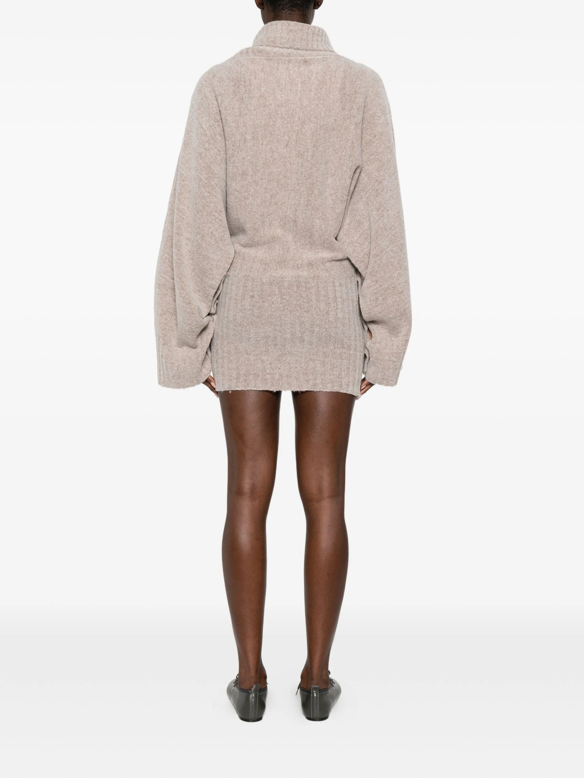 Fen cowl-neck mini dress