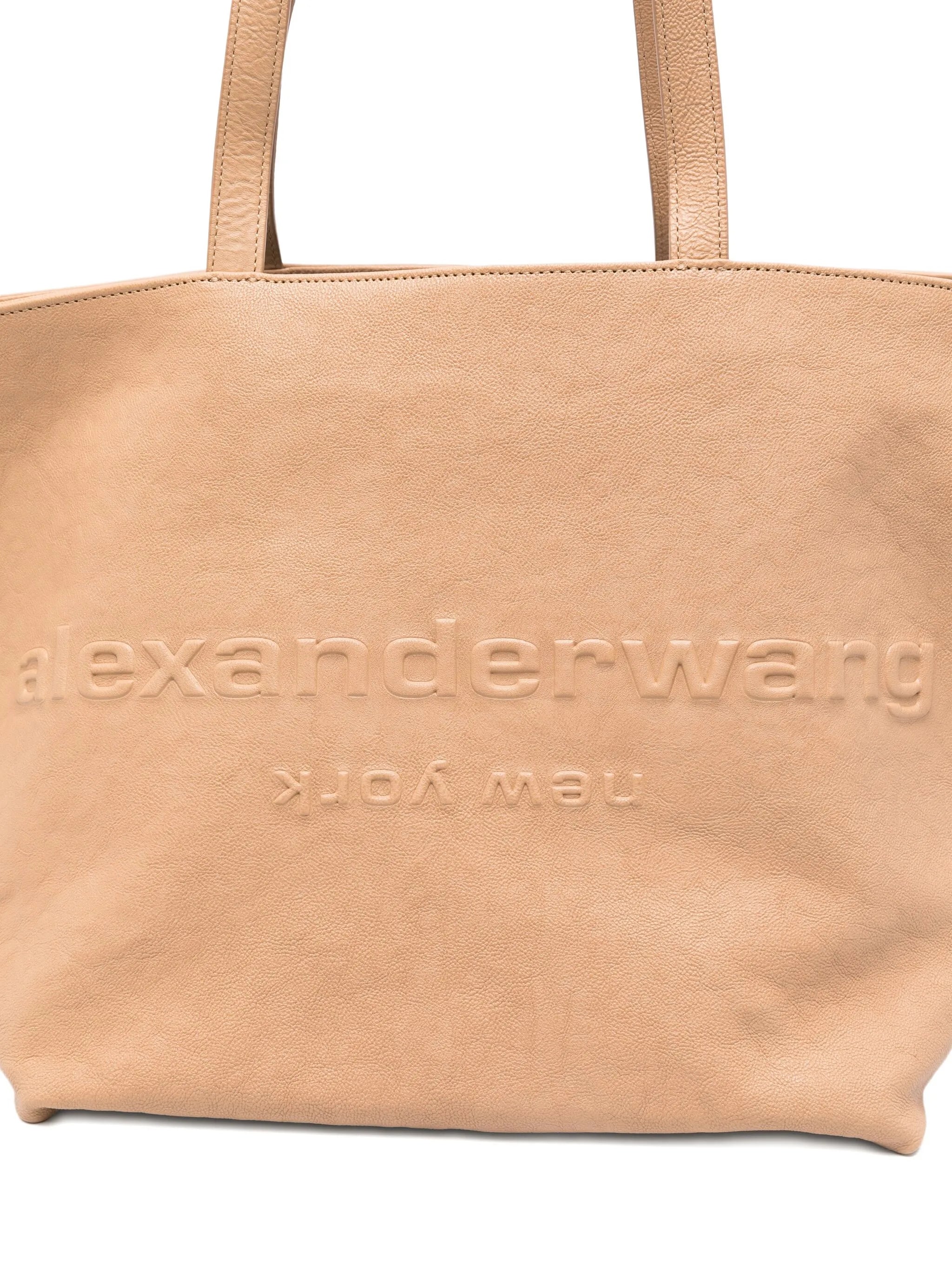 embossed-logo tote bag