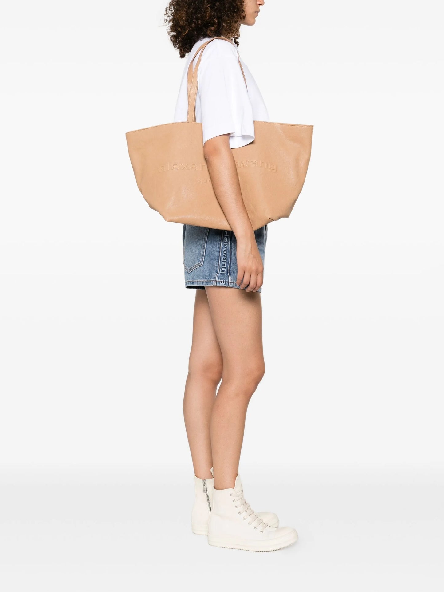 embossed-logo tote bag