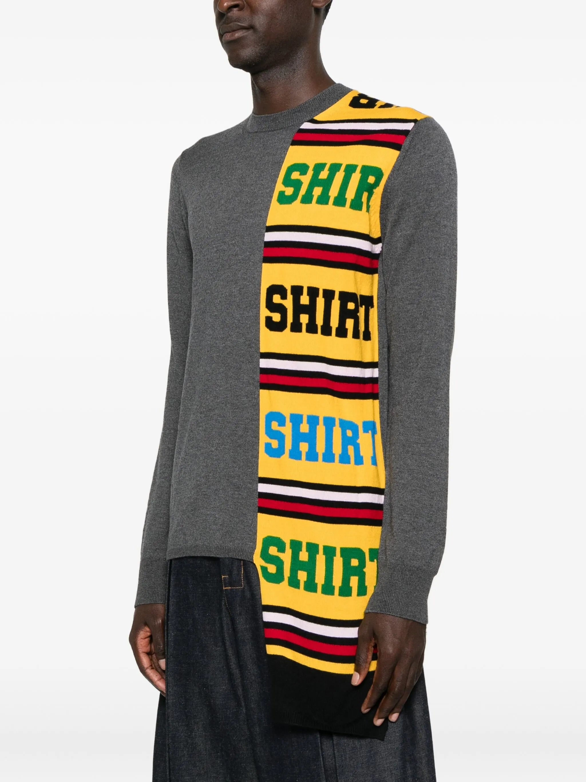 layered wool sweater