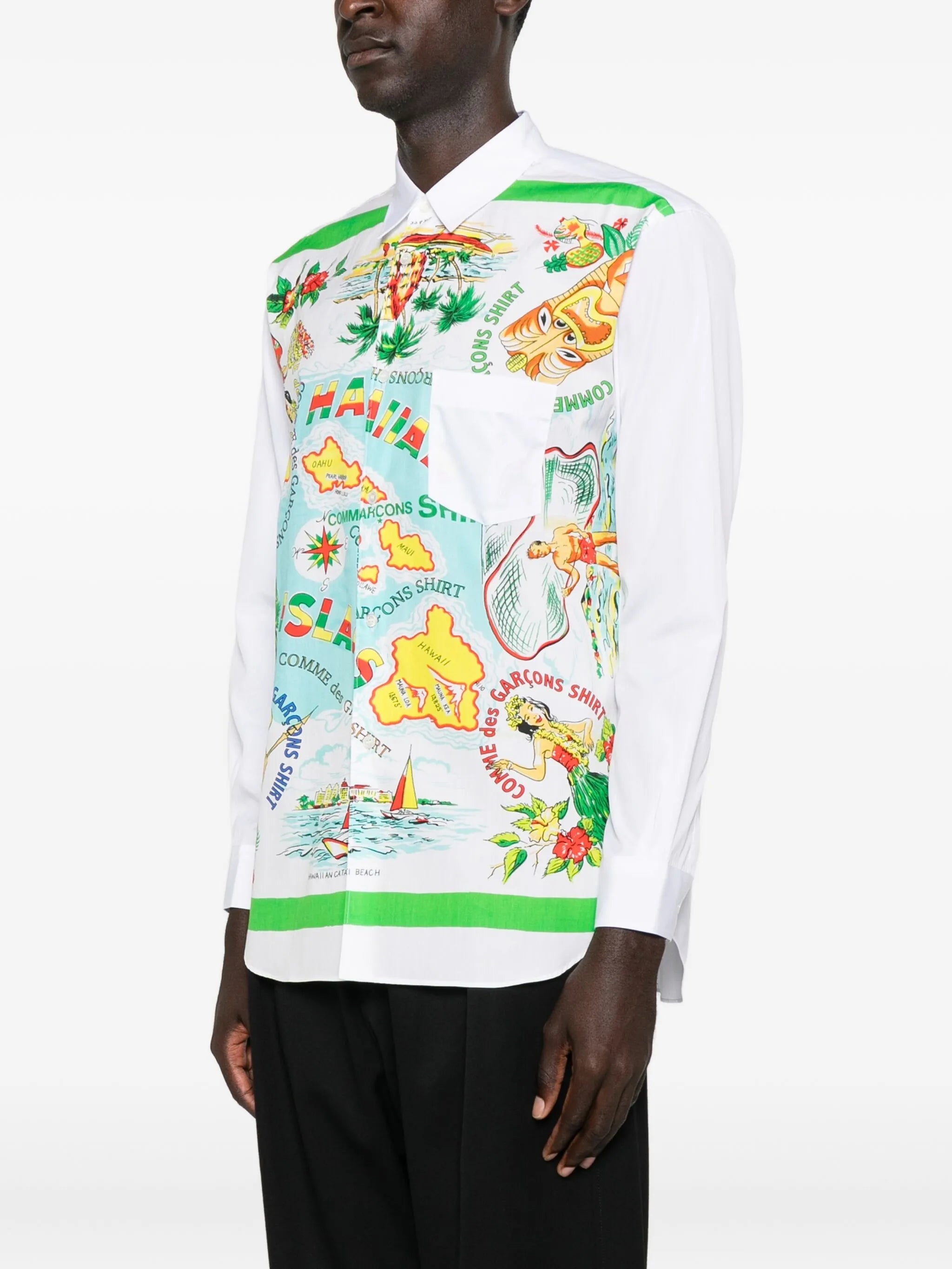 hawaiian-print shirt