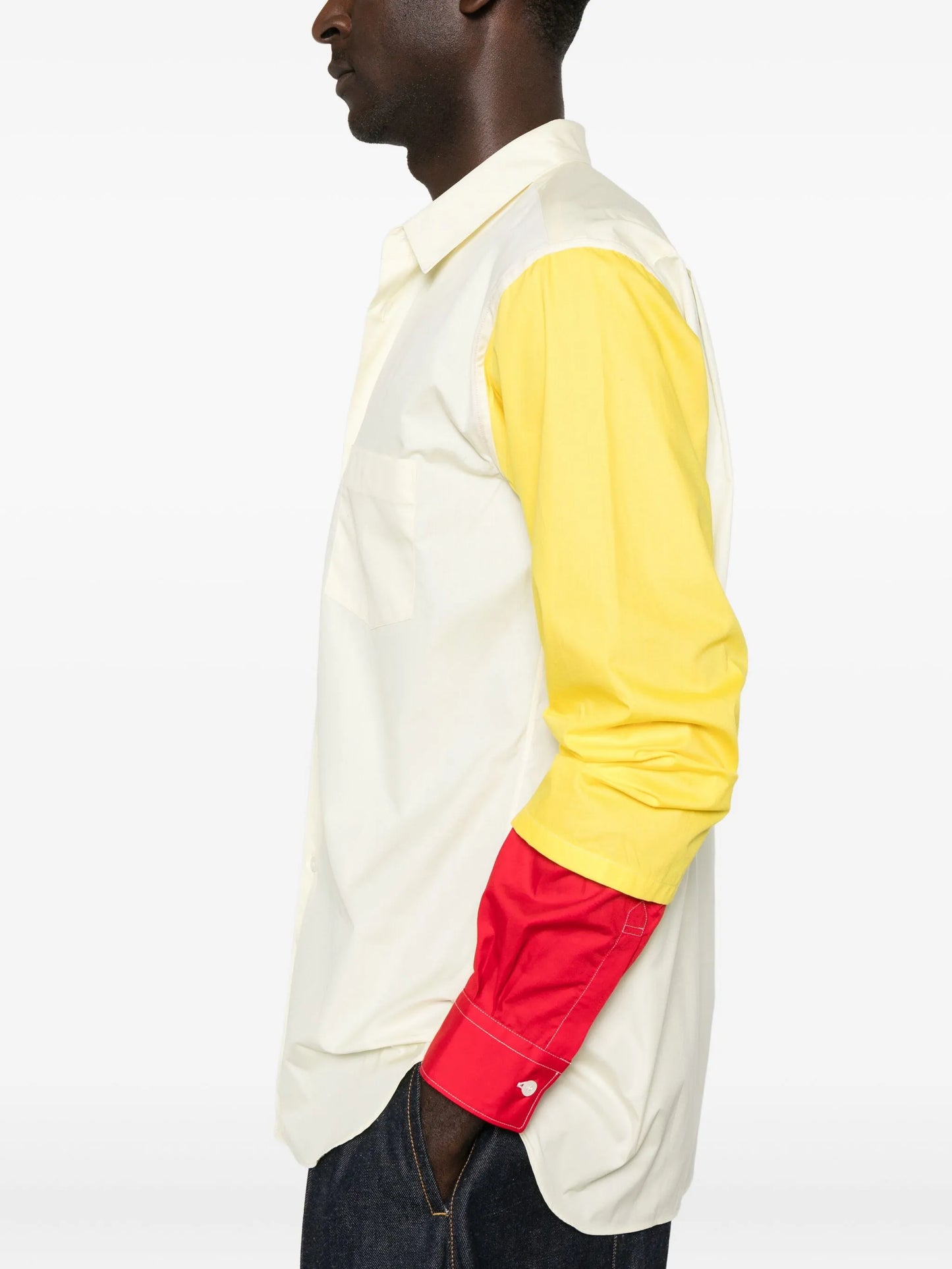 colour-block long-sleeved shirt