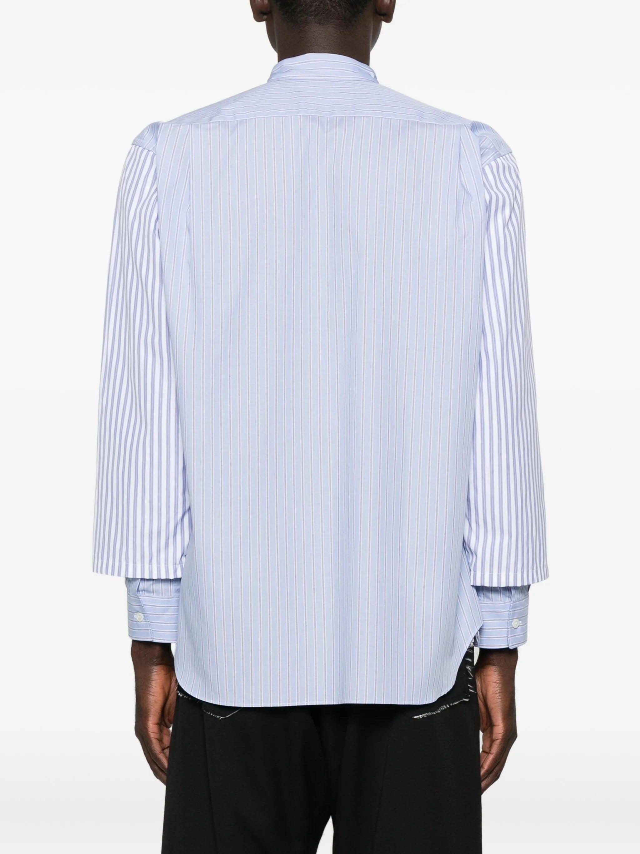 striped layered-sleeve shirt
