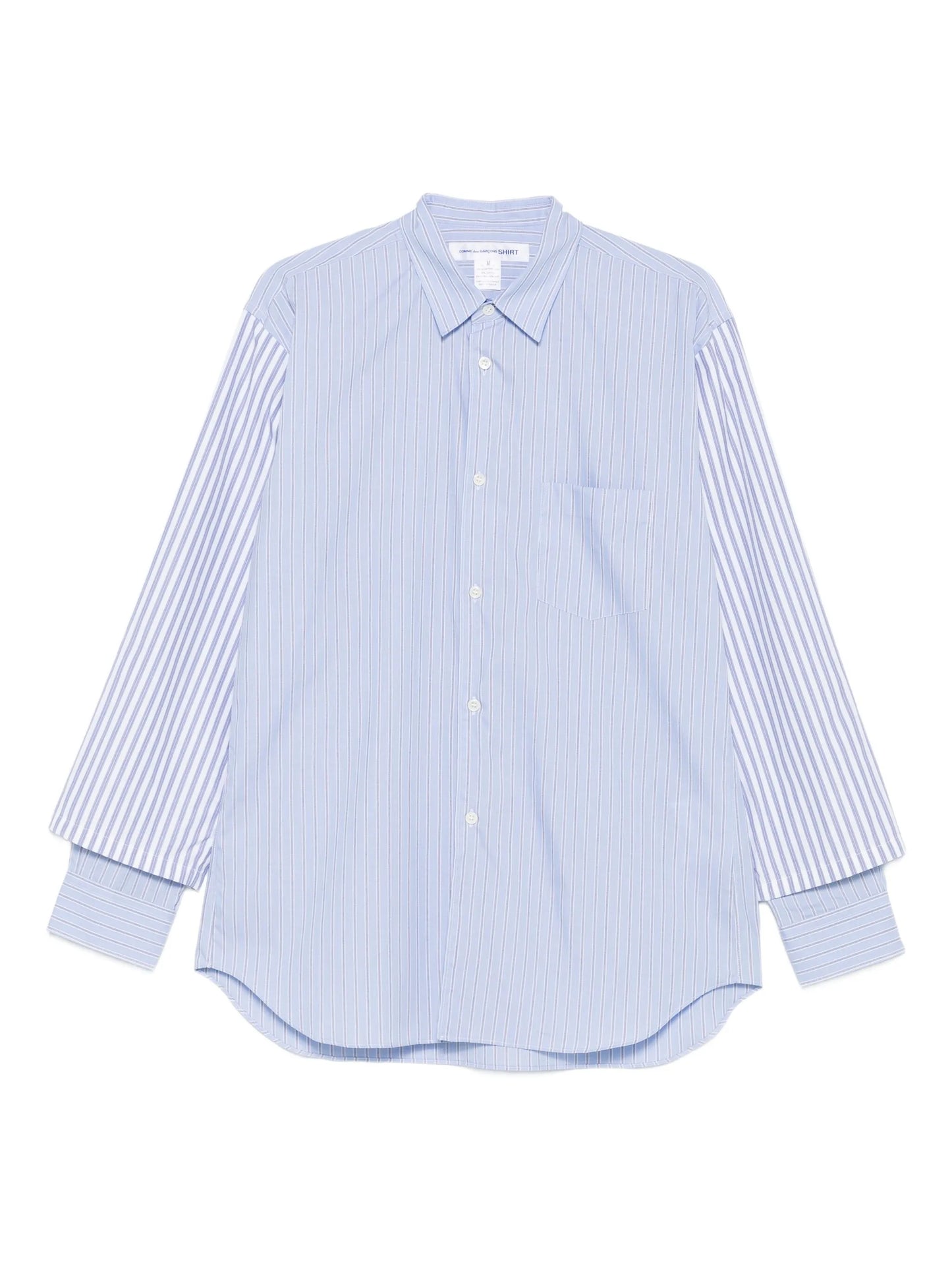 striped layered-sleeve shirt
