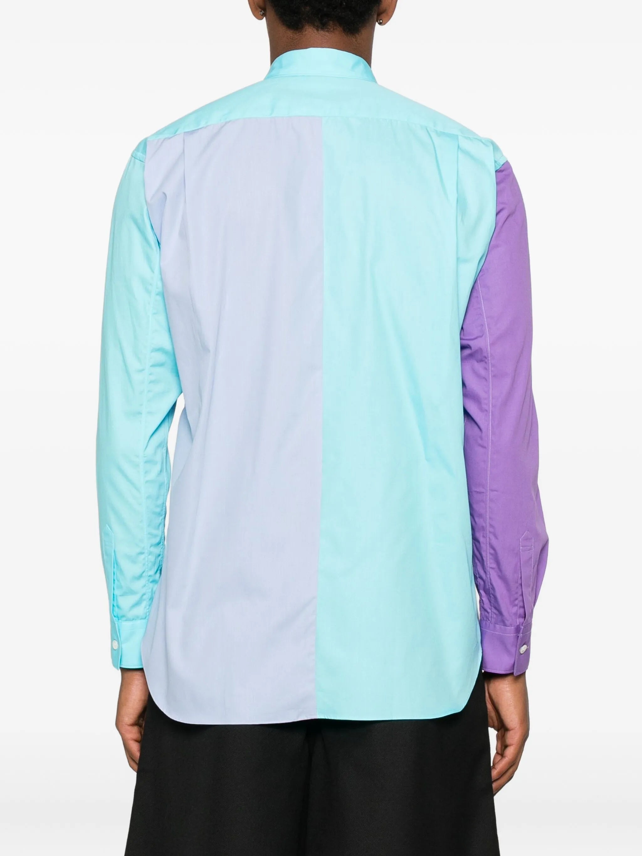 colour-block long-sleeve shirt