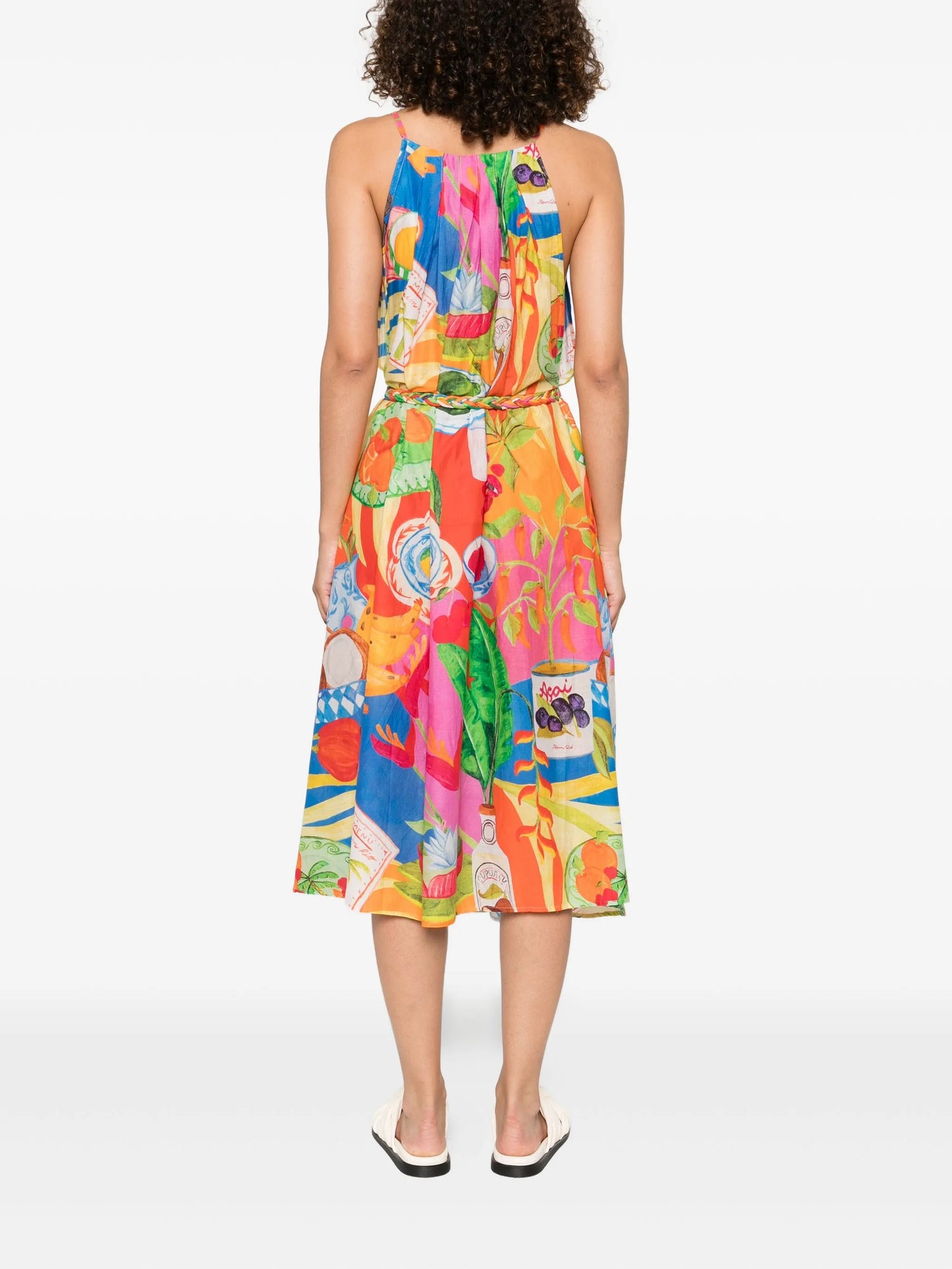 printed midi dress