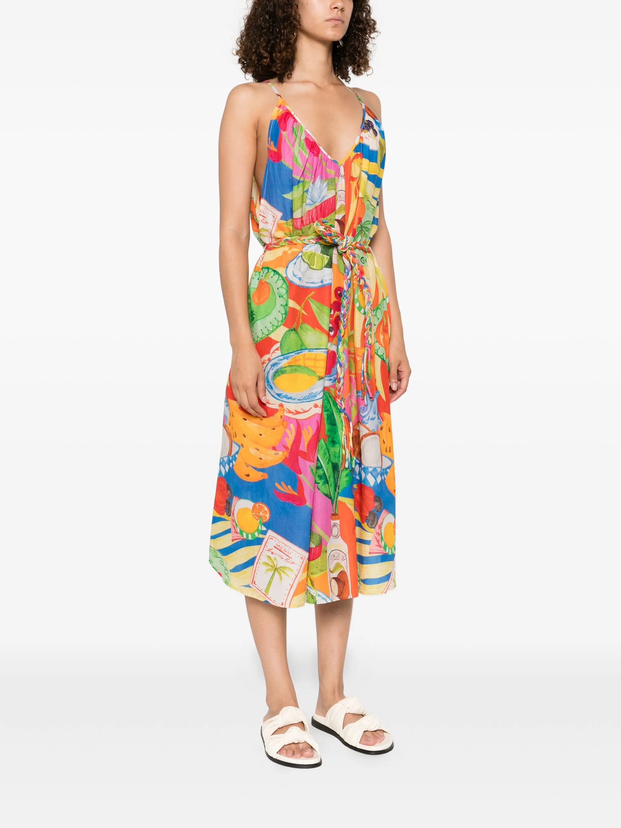 printed midi dress
