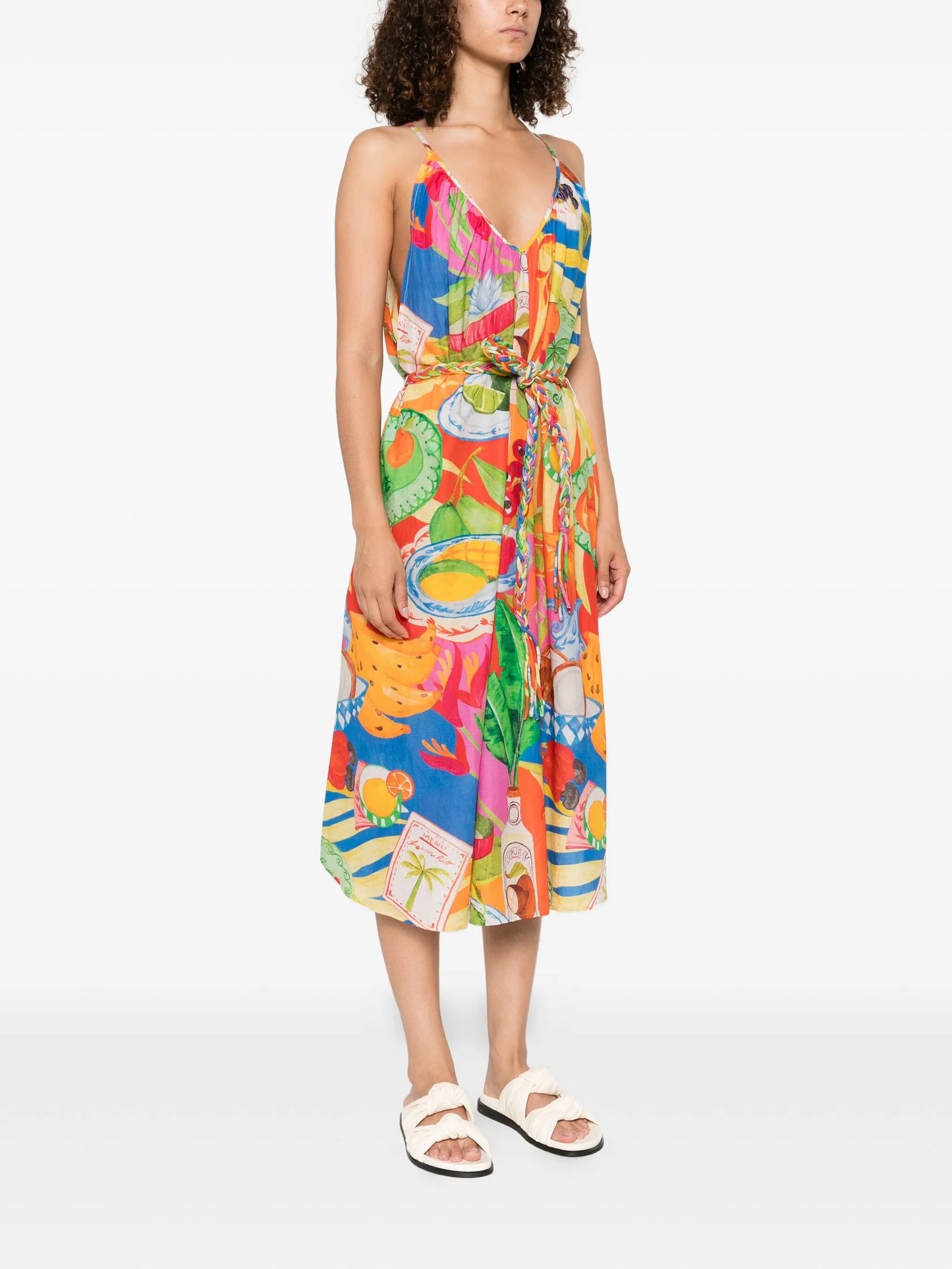 printed midi dress