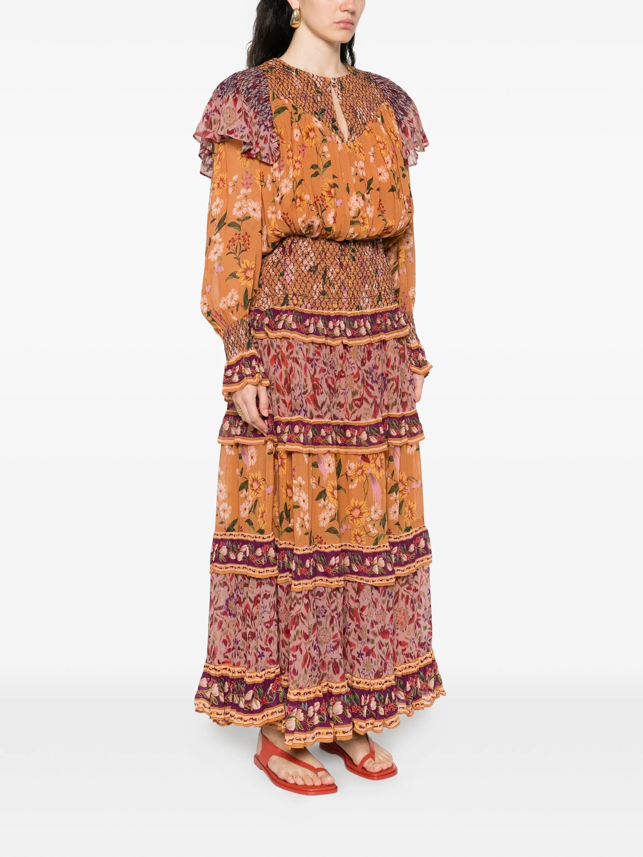 floral-print dress