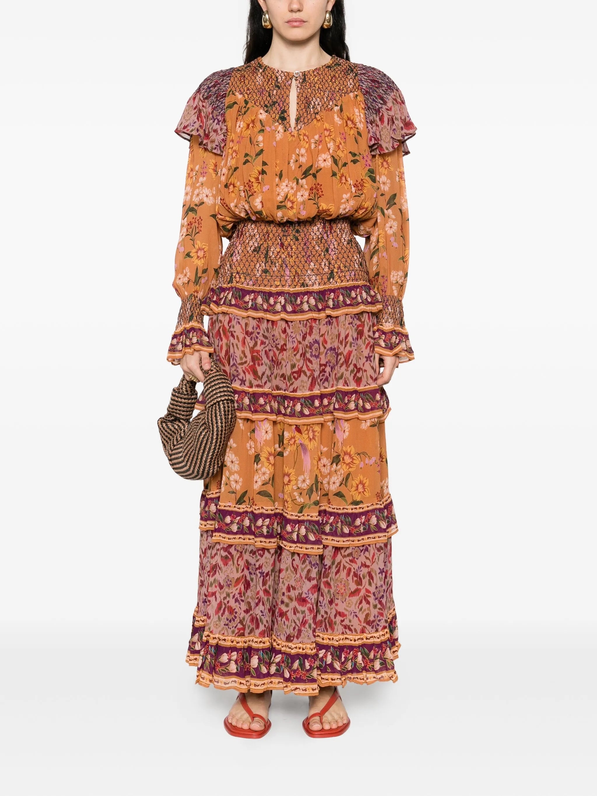 floral-print dress