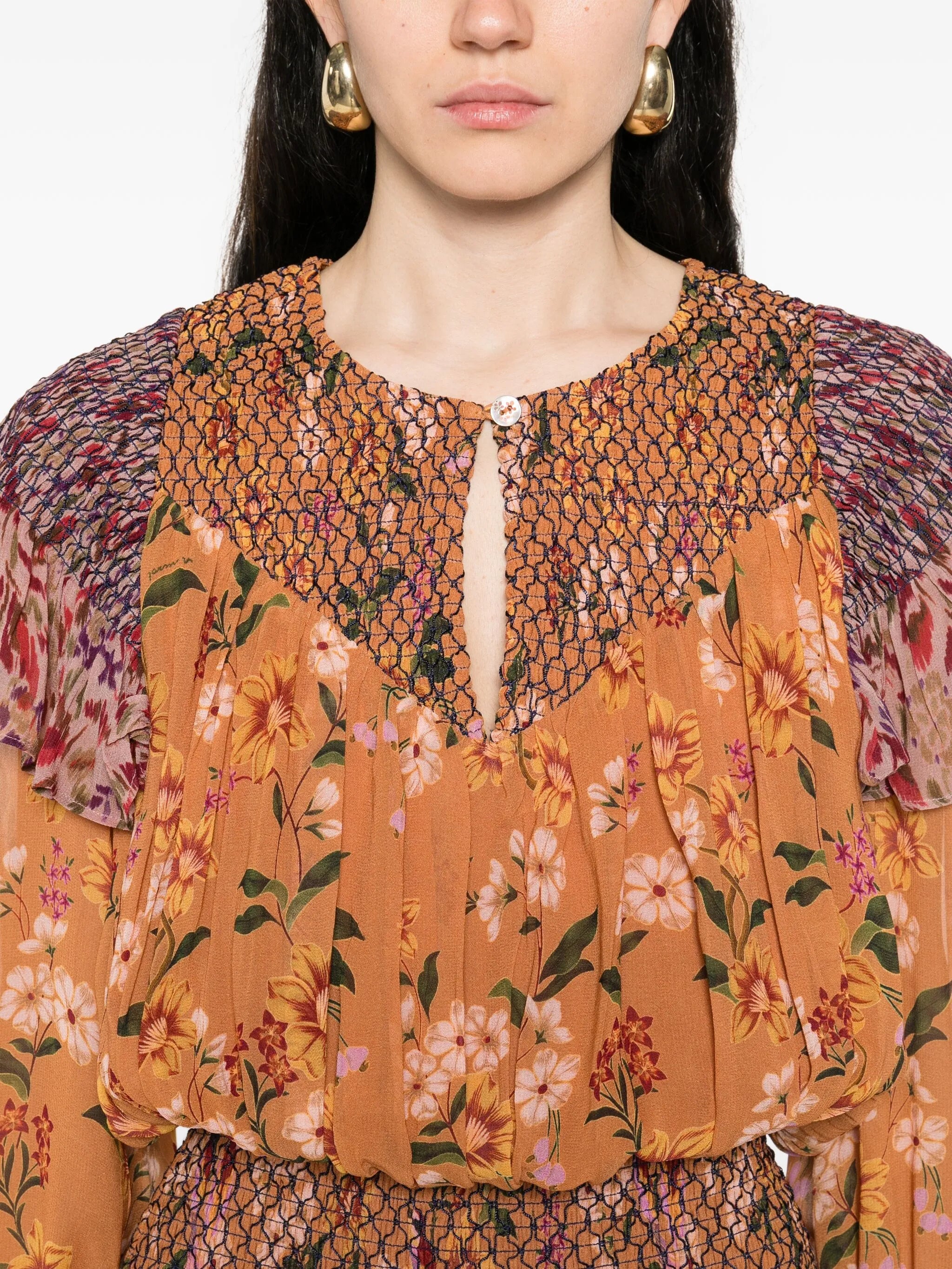 floral-print dress