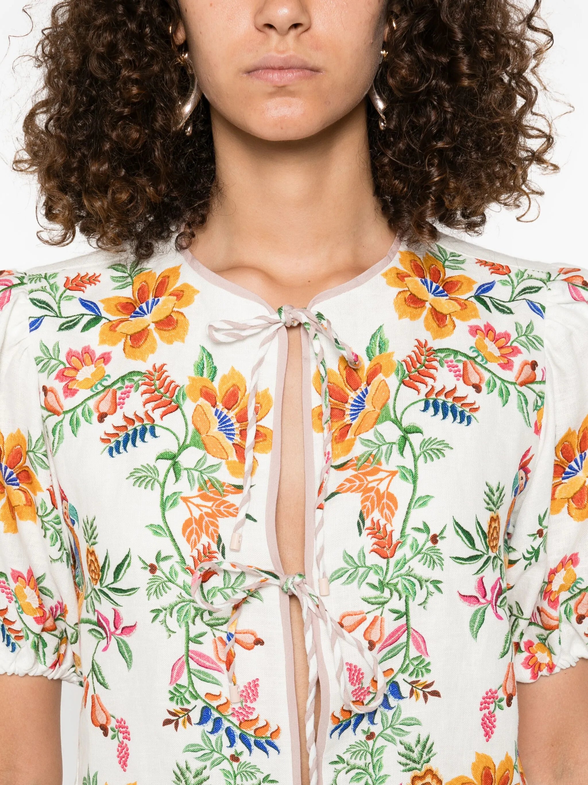 Delicate Forest Scarves blouse