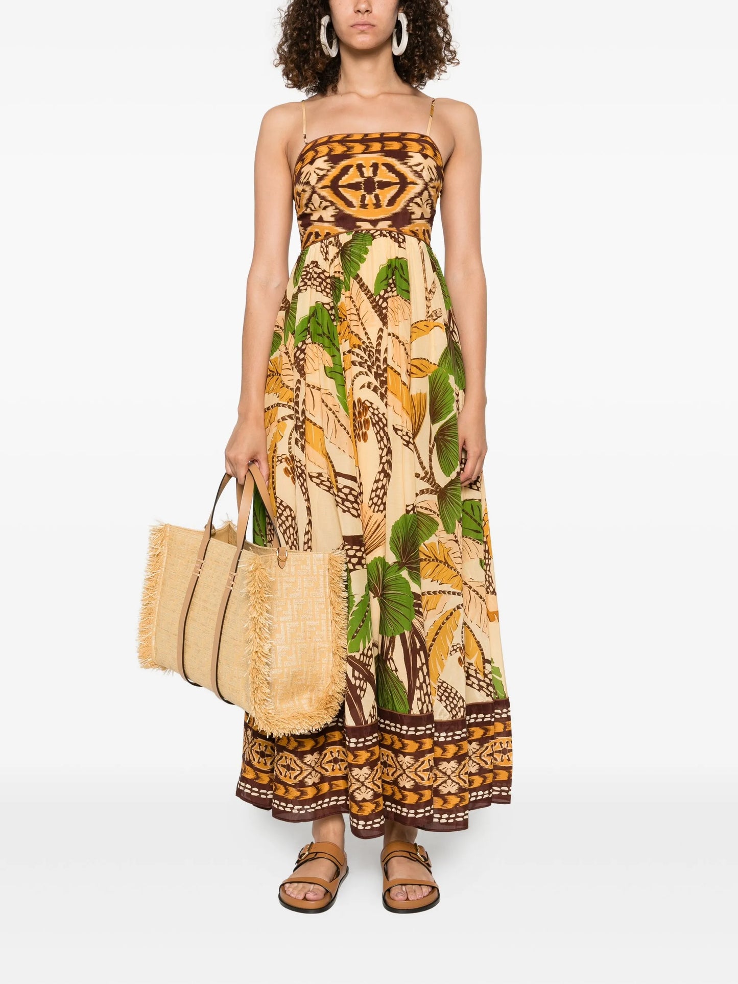 Foliage Sketch maxi dress