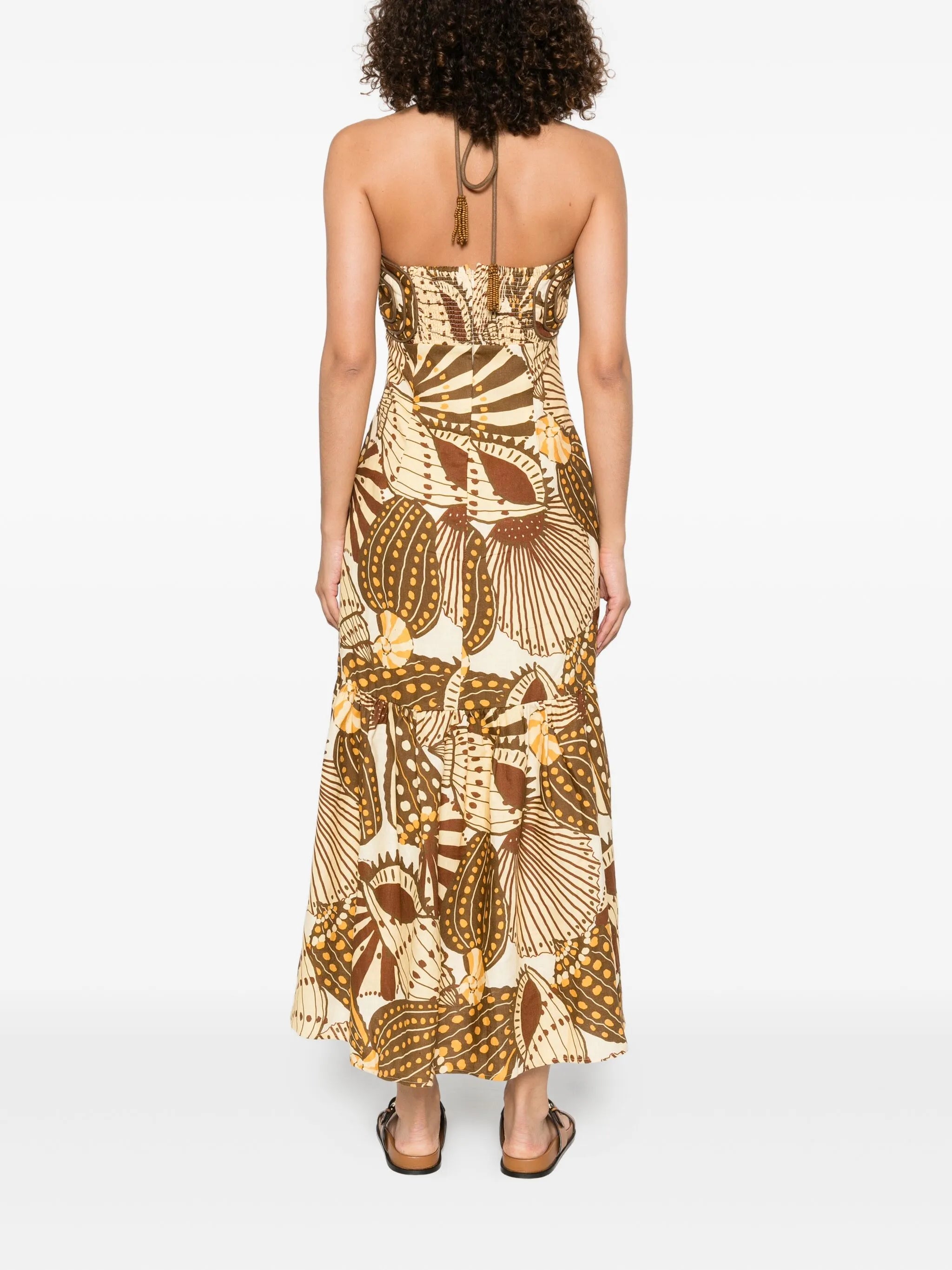 Shell Mix midi dress