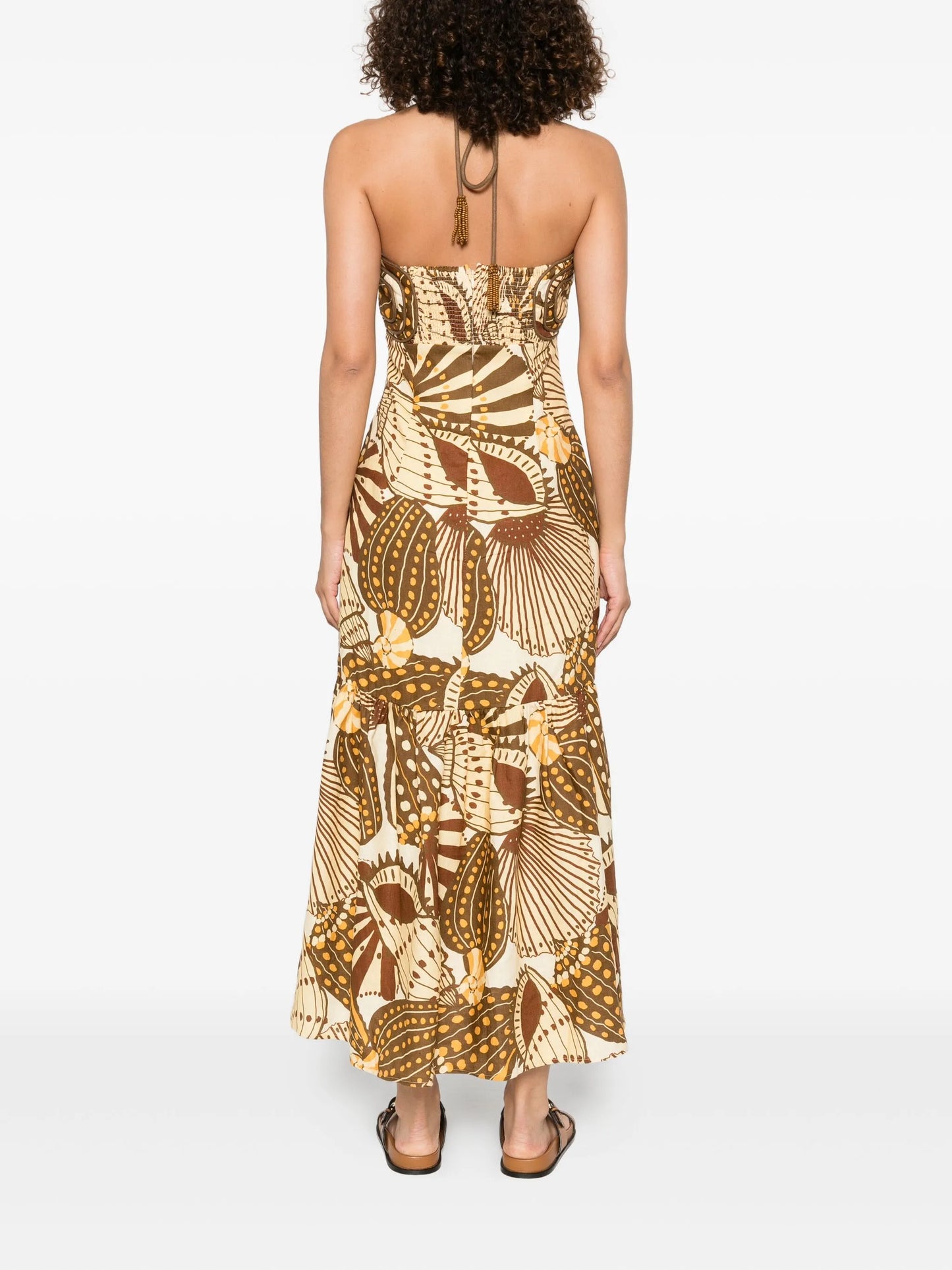 Shell Mix midi dress