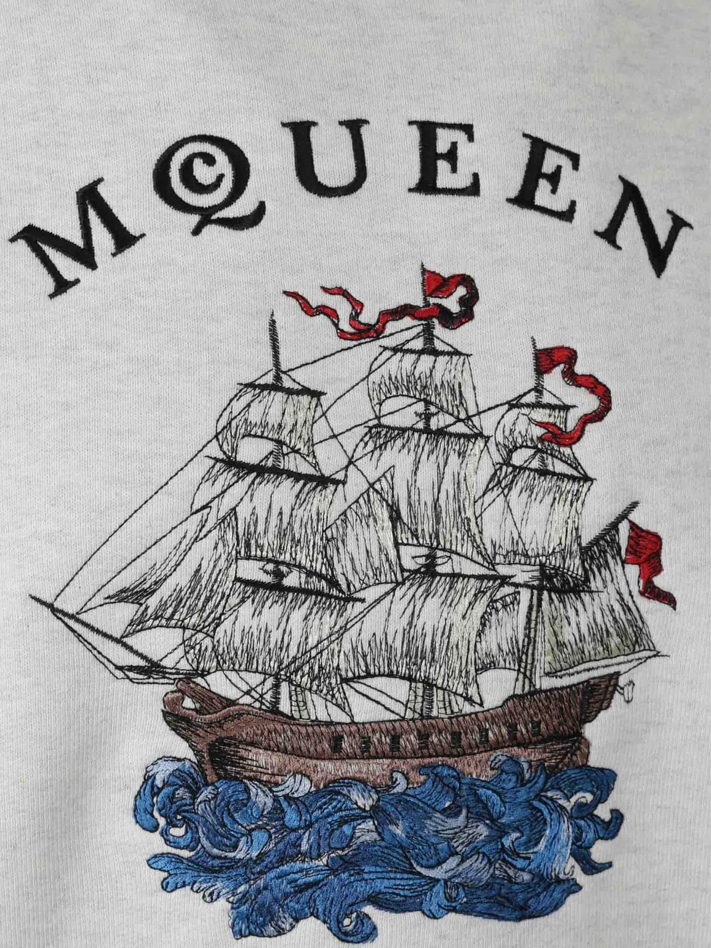 embroidered ship sweatshirt
