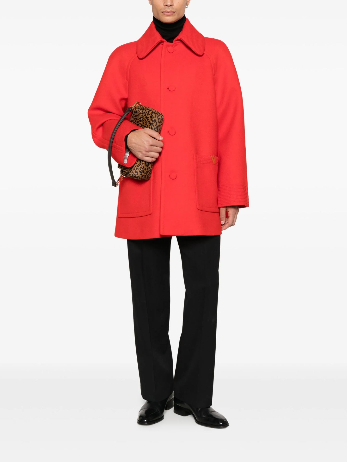 wool single-breasted coat