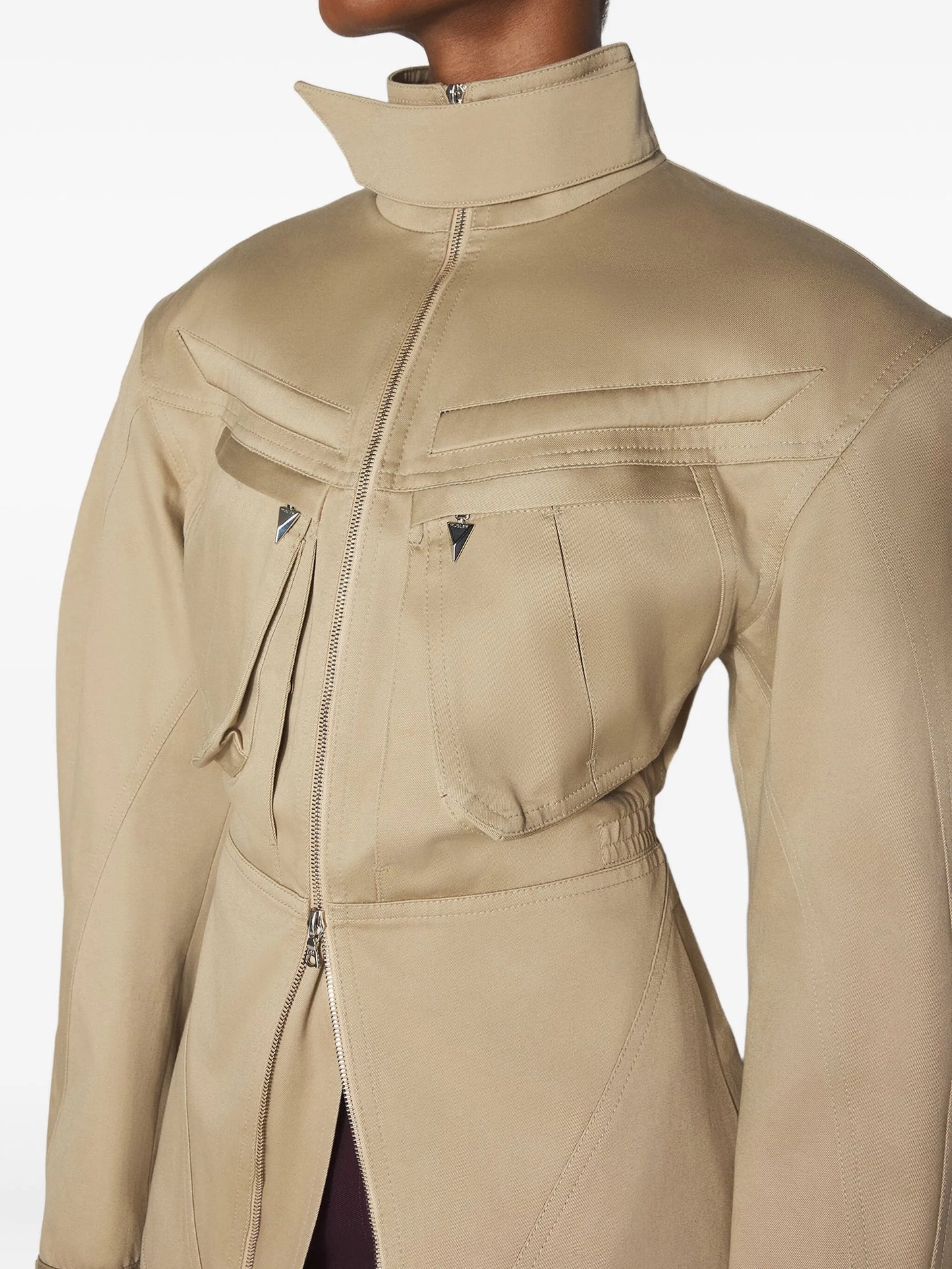 puffed-sleeve cargo jacket