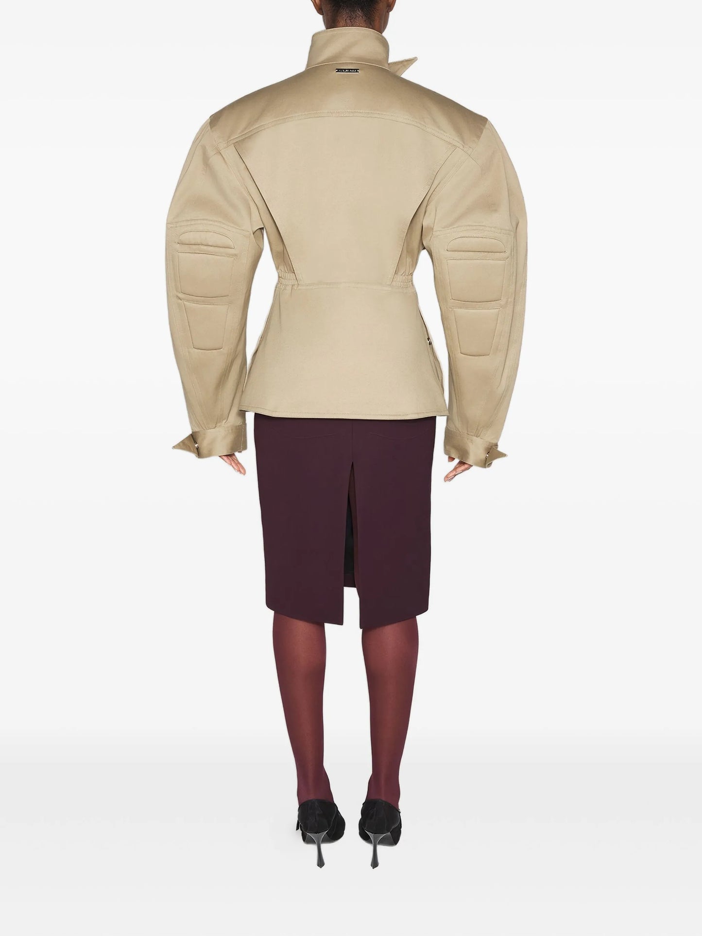 puffed-sleeve cargo jacket