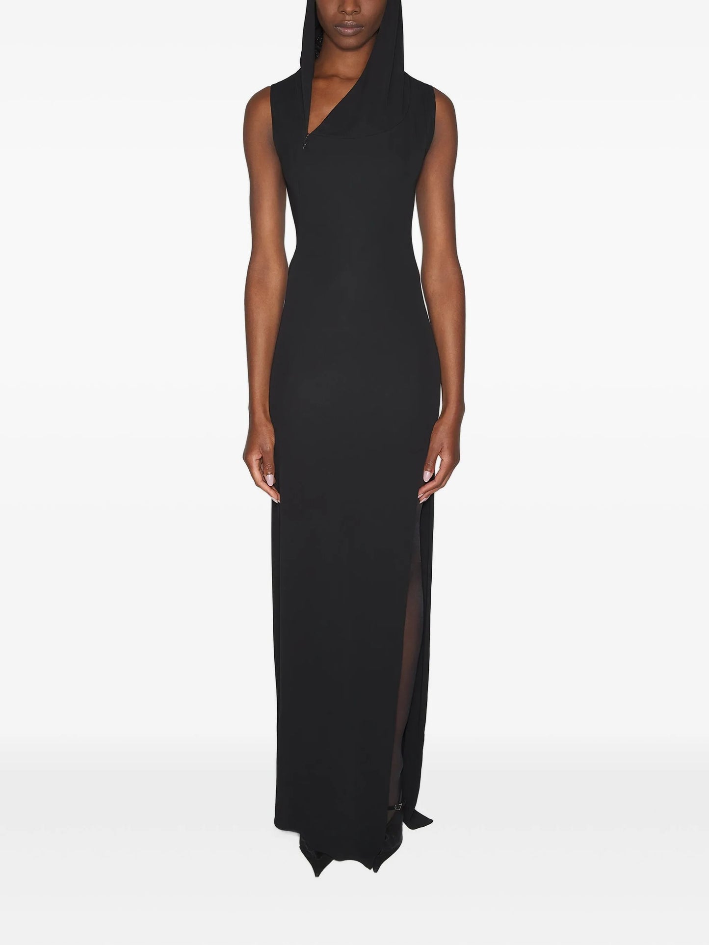 hooded maxi dress