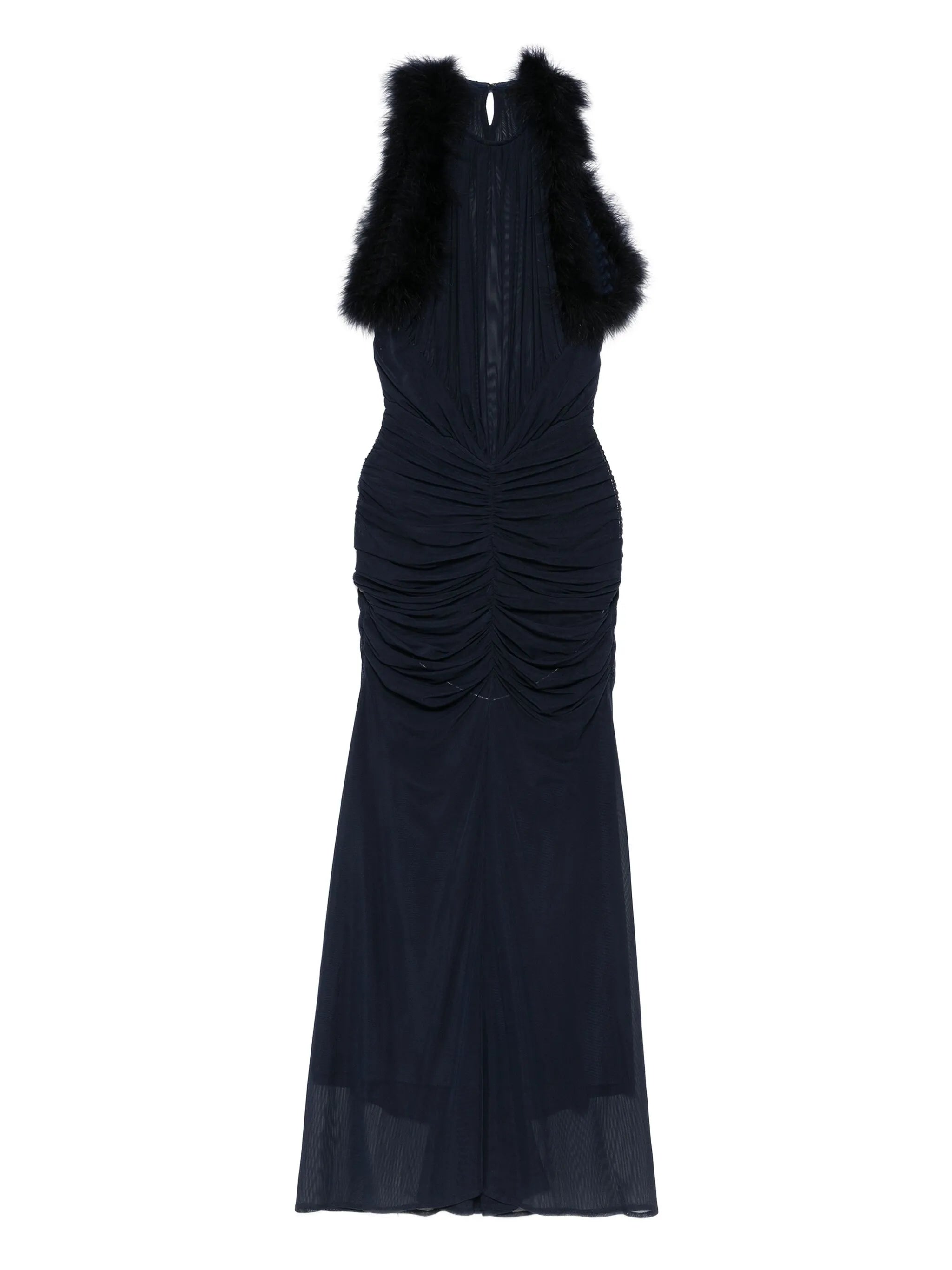 trimmed ruched dress