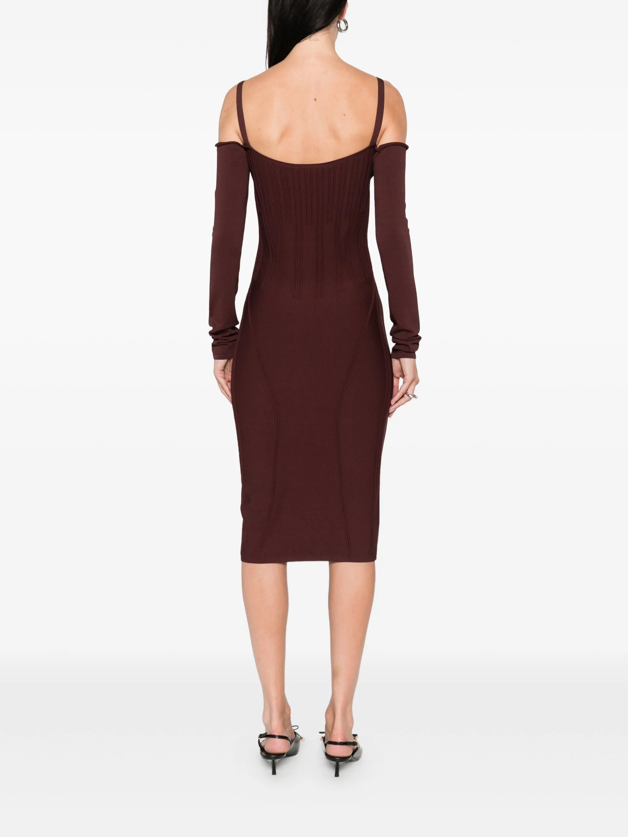 boning-detail dress