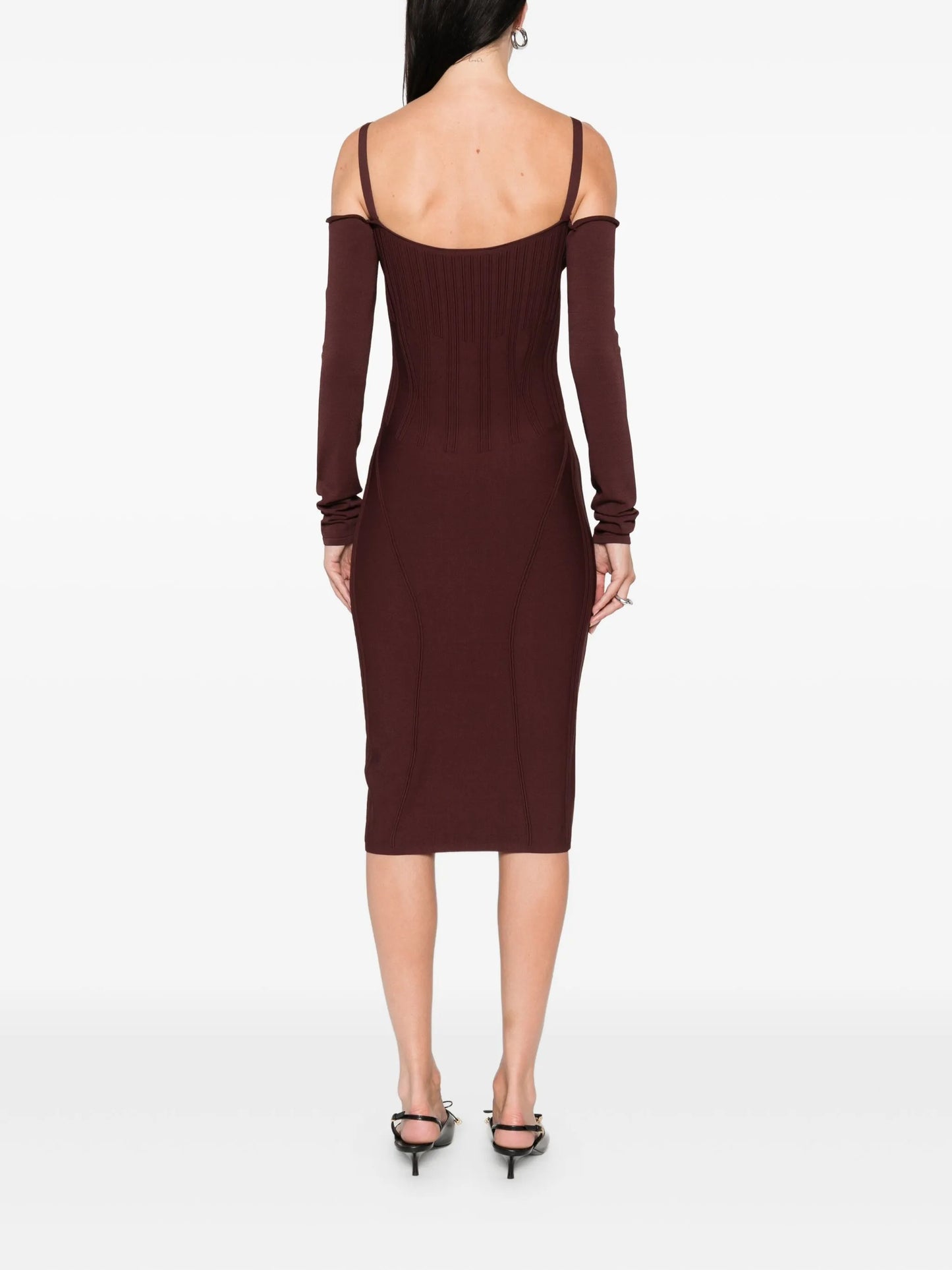 boning-detail dress