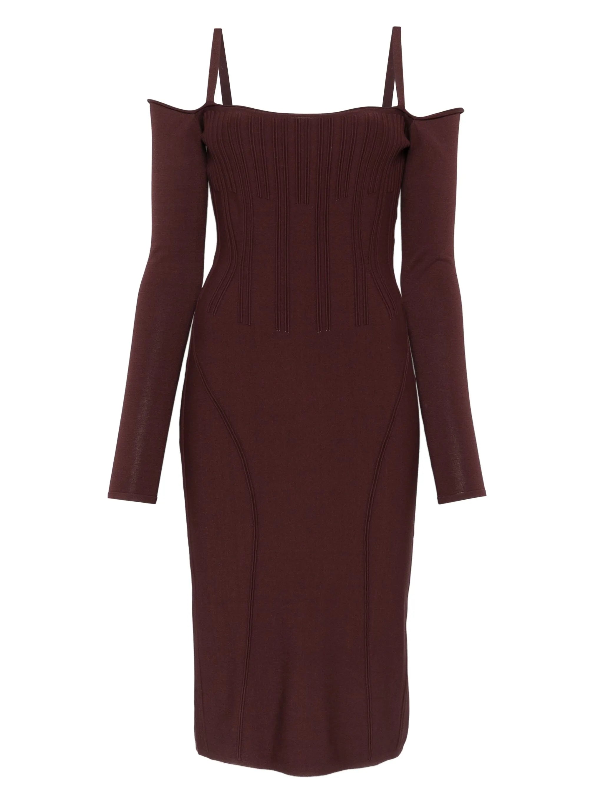 boning-detail dress