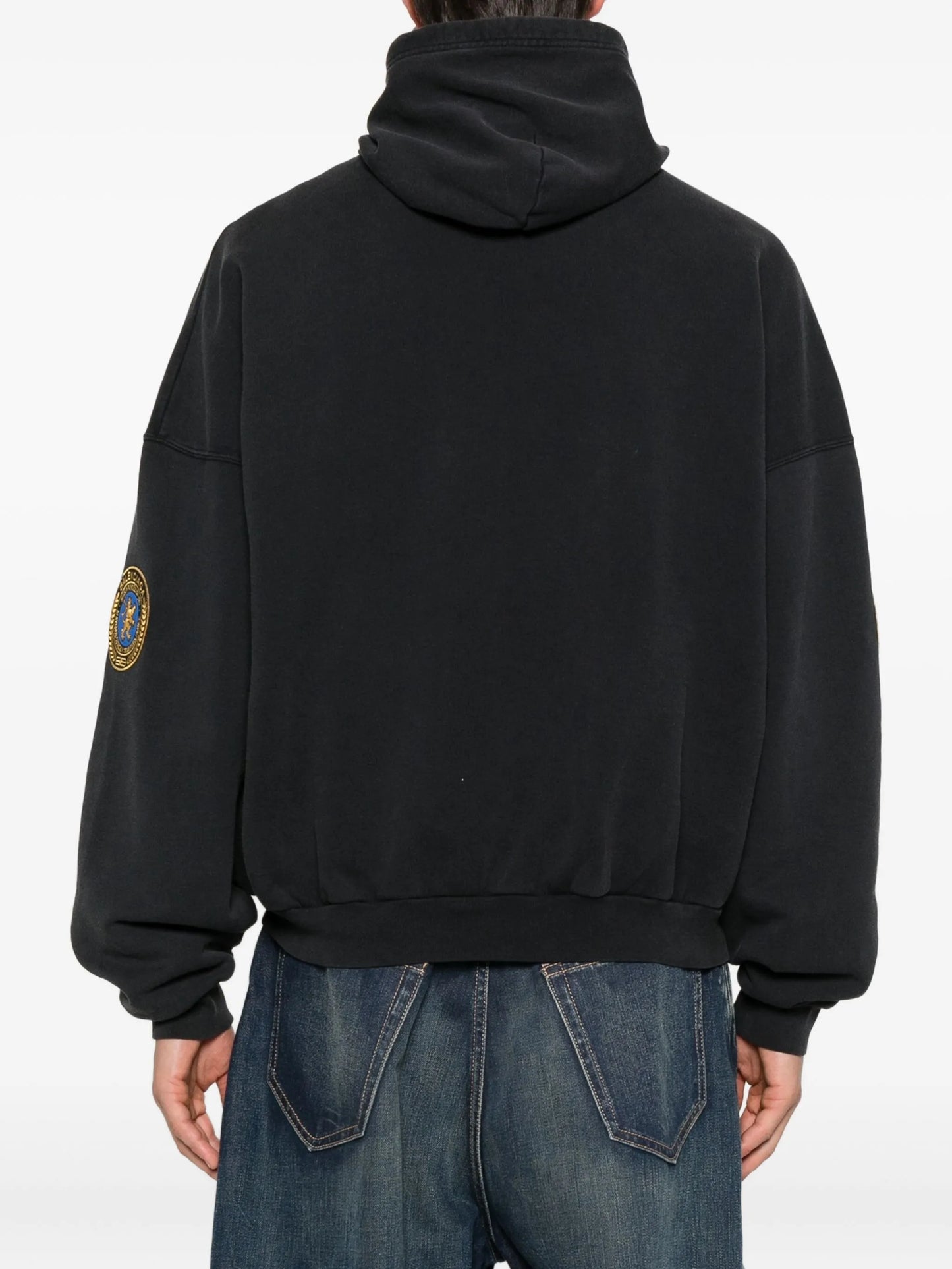 uniform-patch hoodie