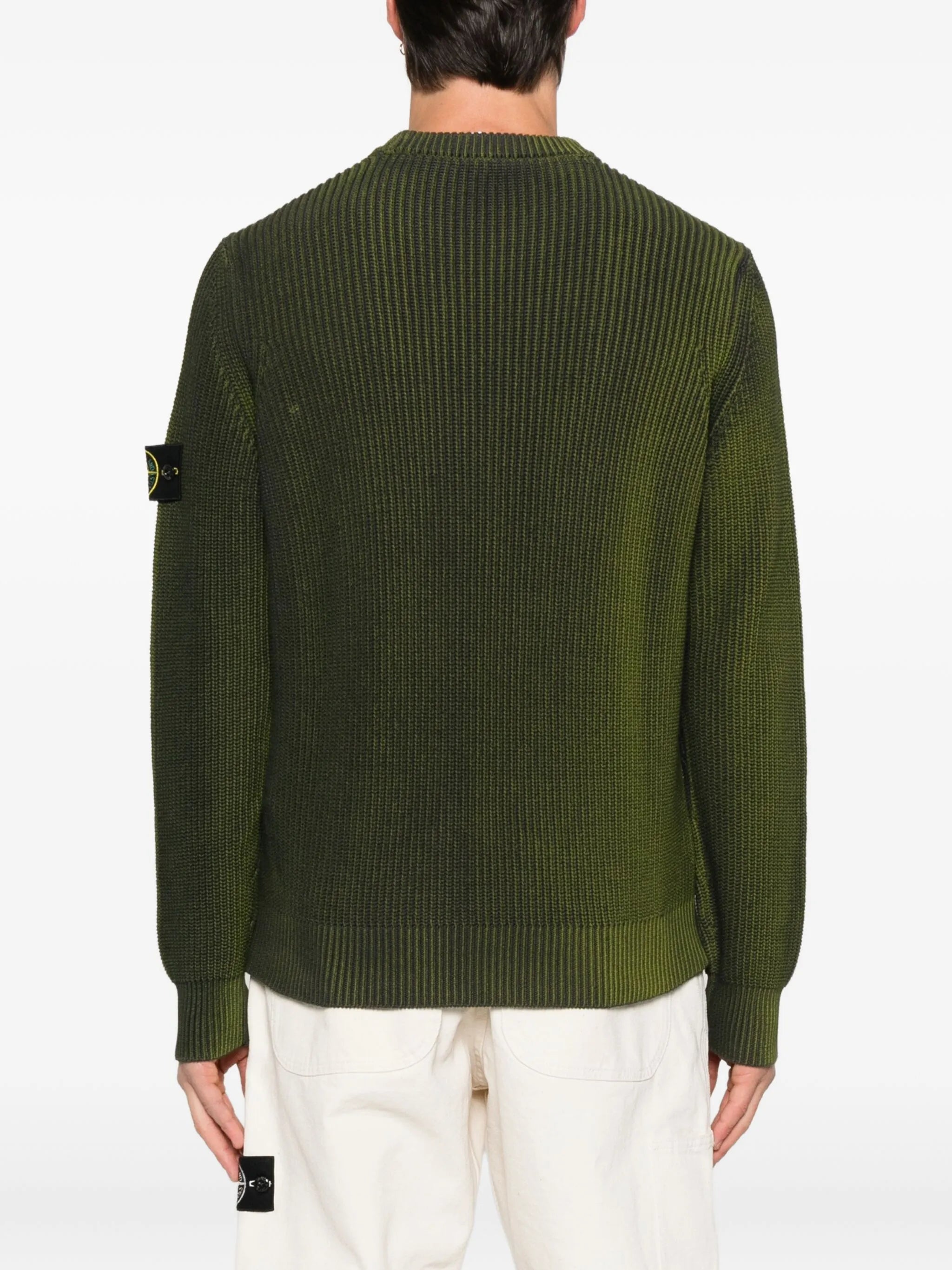 ribbed crew-neck sweater