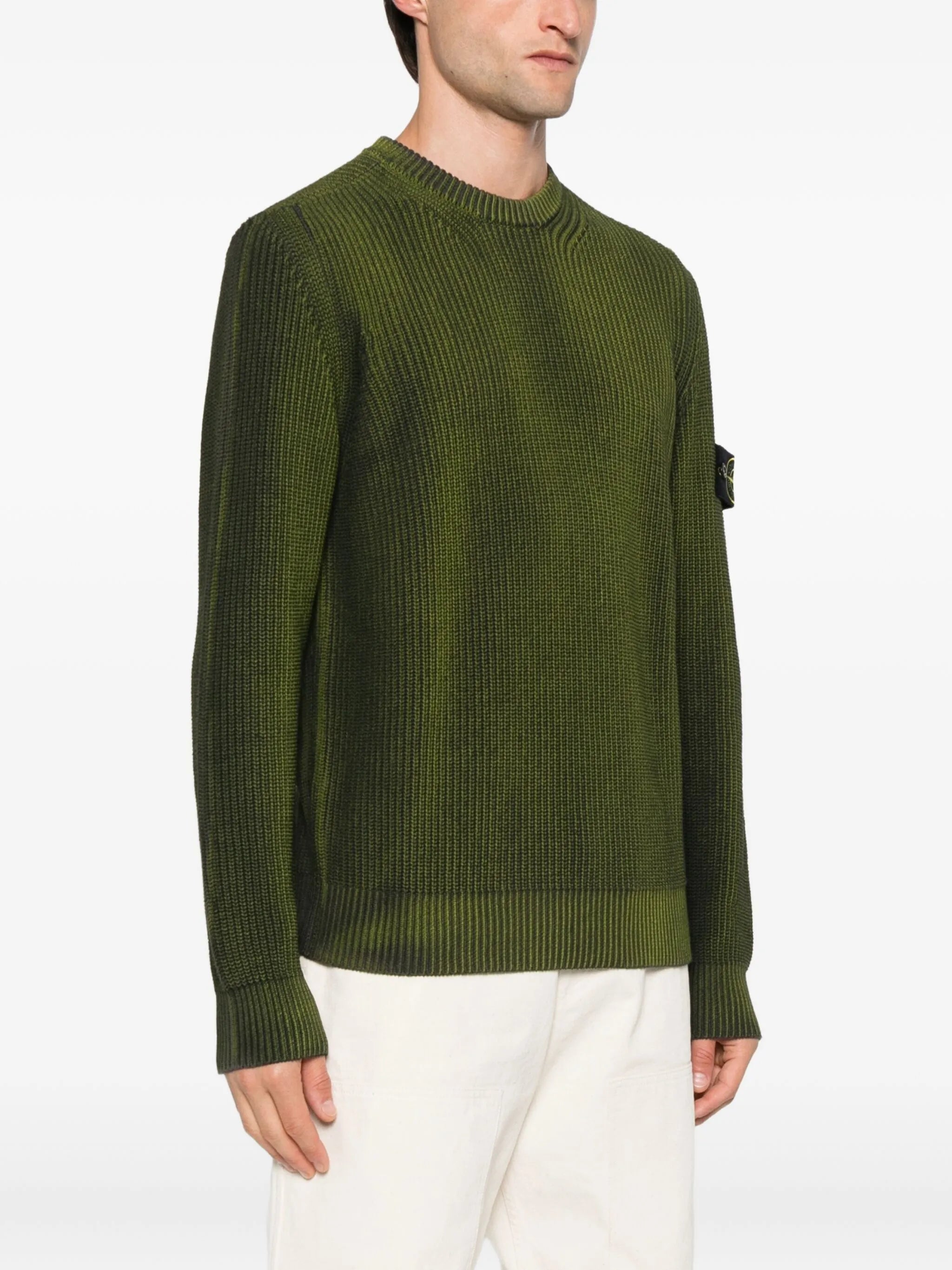 ribbed crew-neck sweater