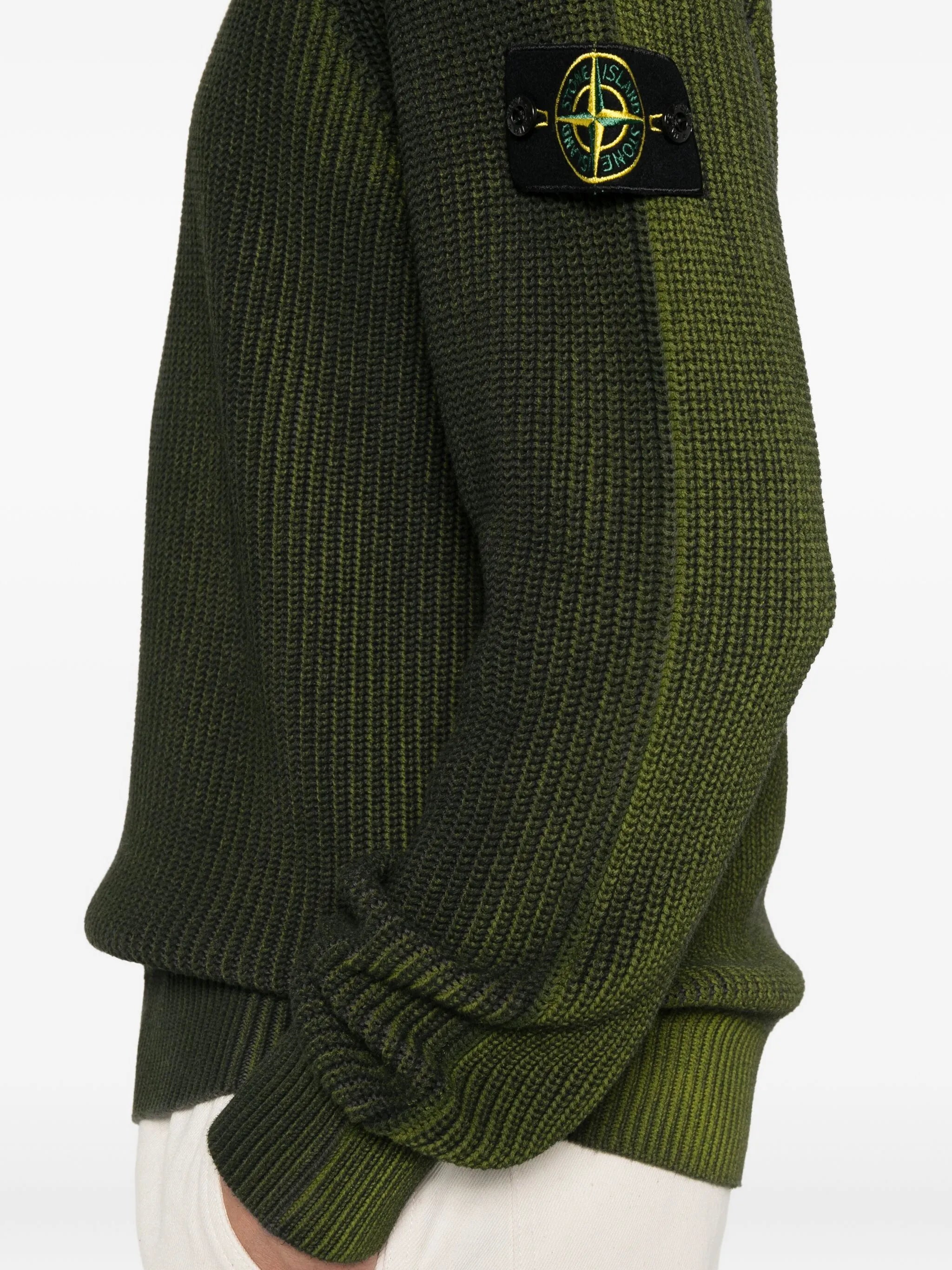 ribbed crew-neck sweater