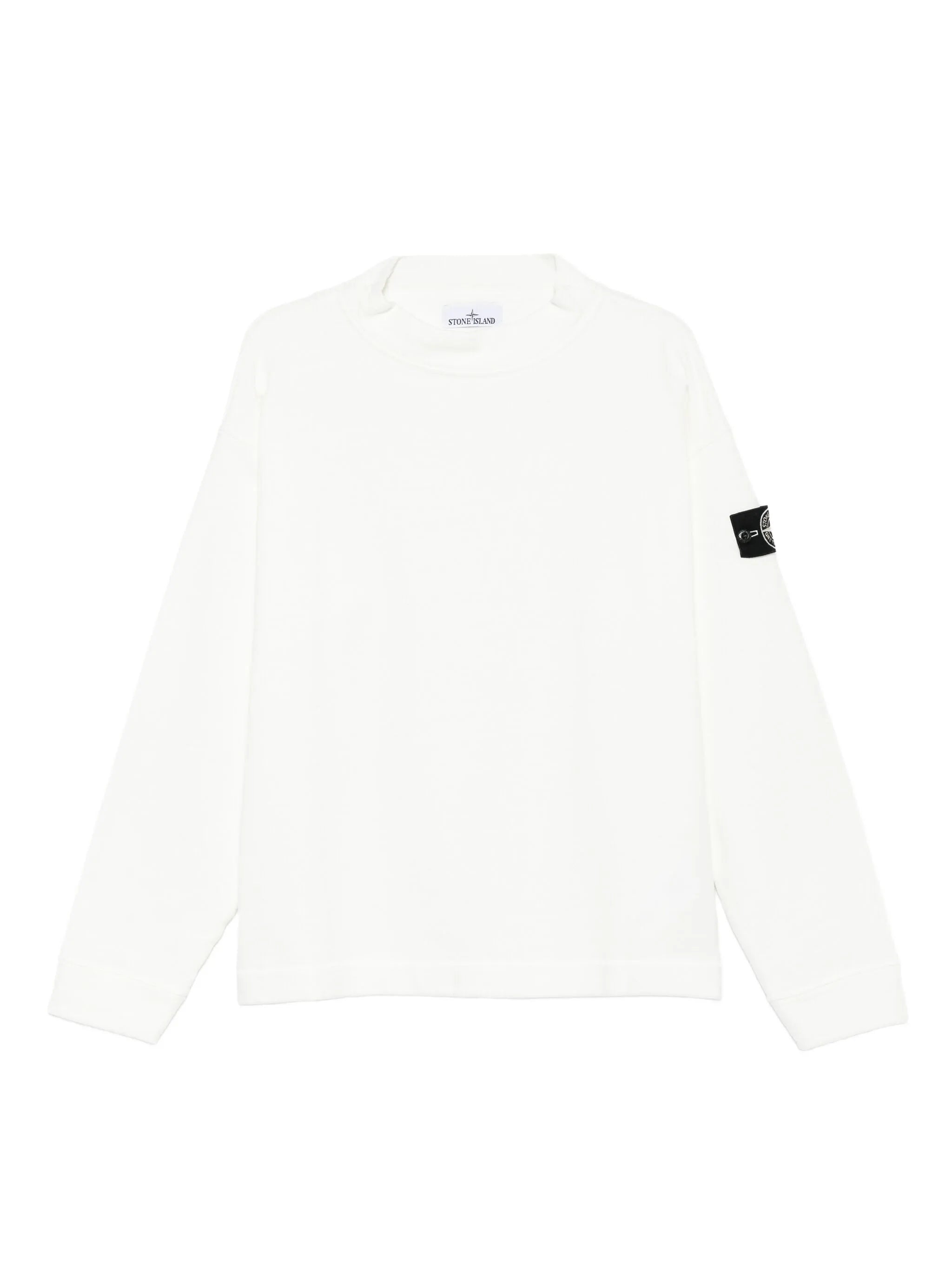 Compass-badge cotton sweater