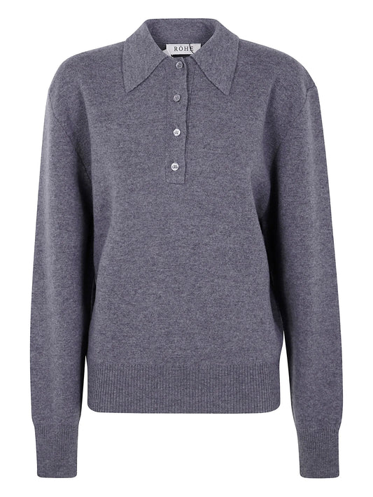 Compact polo sweater