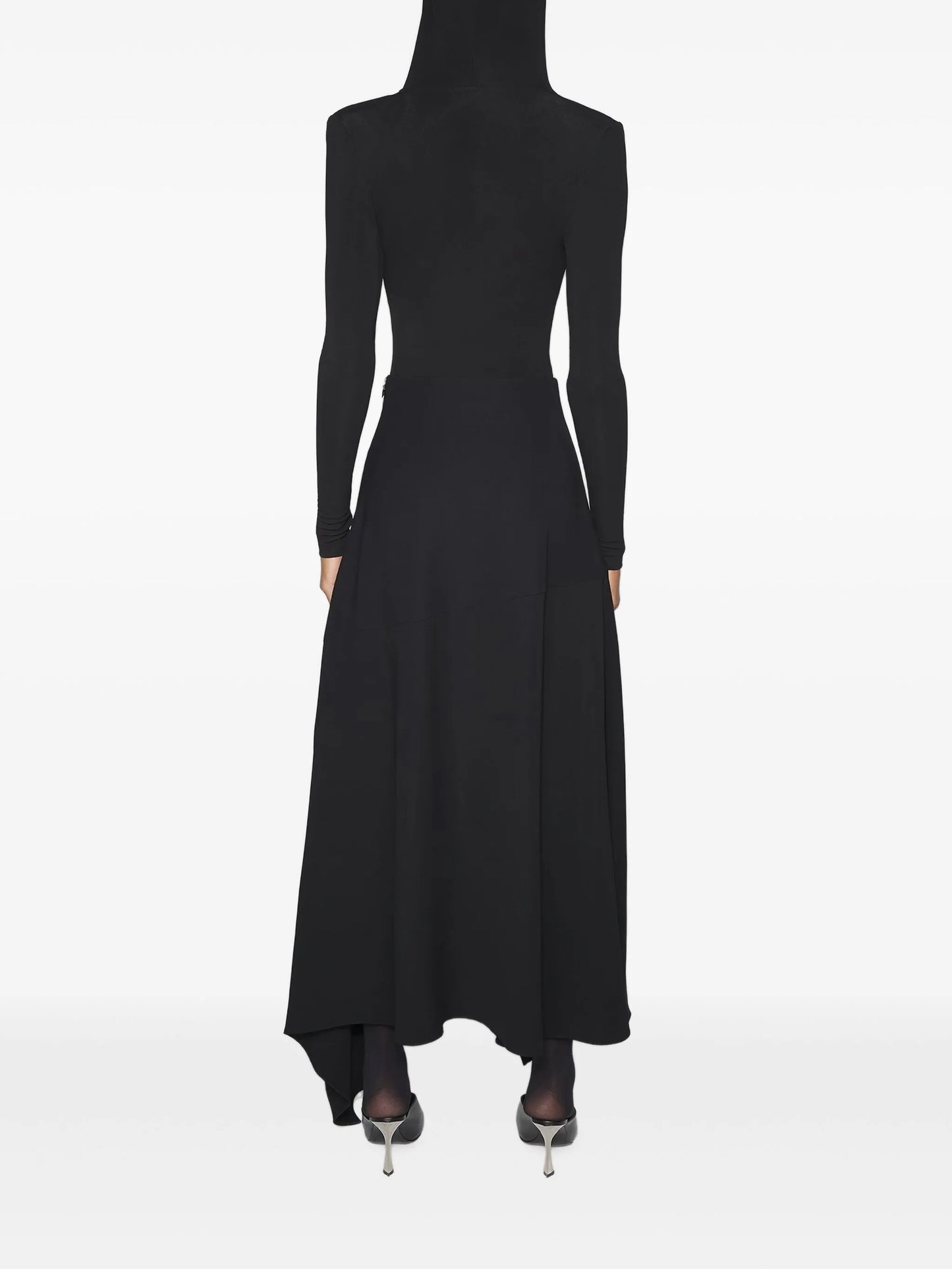 hooded asymmetric bodysuit